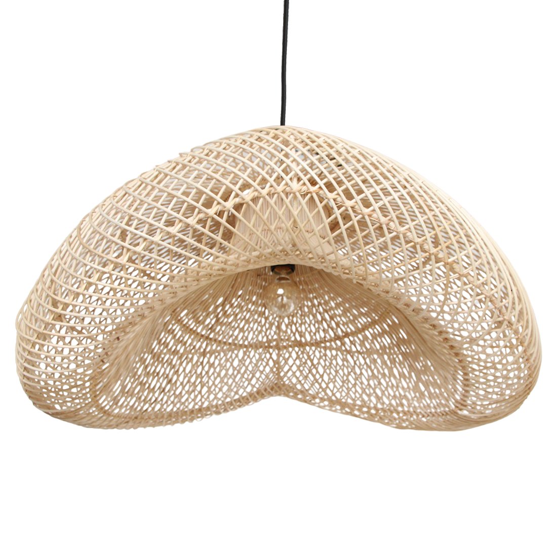 Raw Materials Maze Rattan-Hängelampe Organic XL Ø 75x31cm