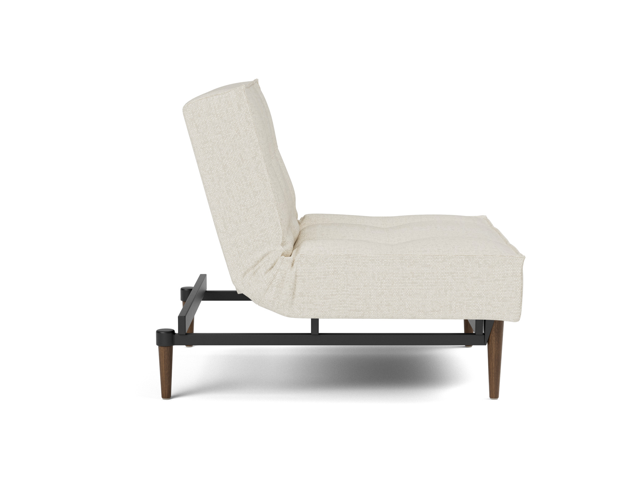 Sessel Splitback Boucle Skandi 531-Off-White Beine Styletto Eiche dunkel