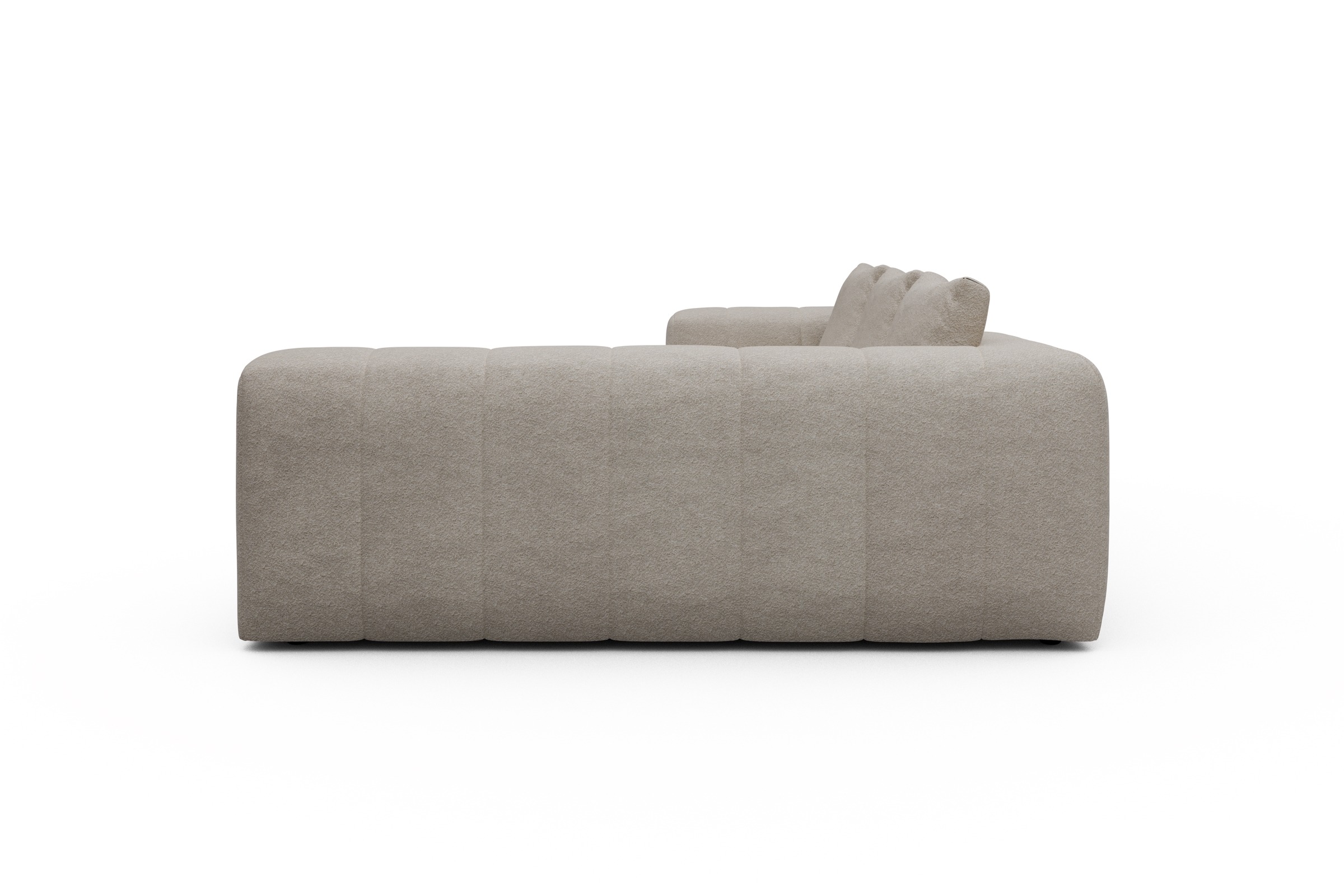 Ecksofa Hugo 2x 2,5-Sitzer Armlehne links Aivi-Lace-Beige
