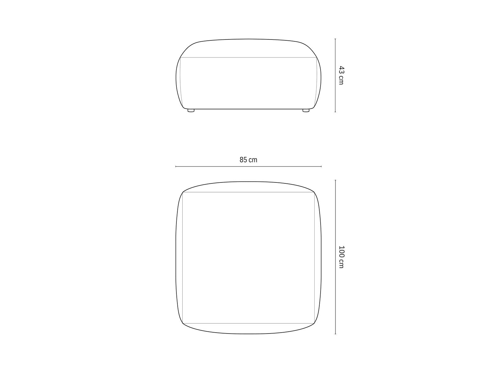 Micadoni Hocker Chris 1-Sitzer Samt Königsblau