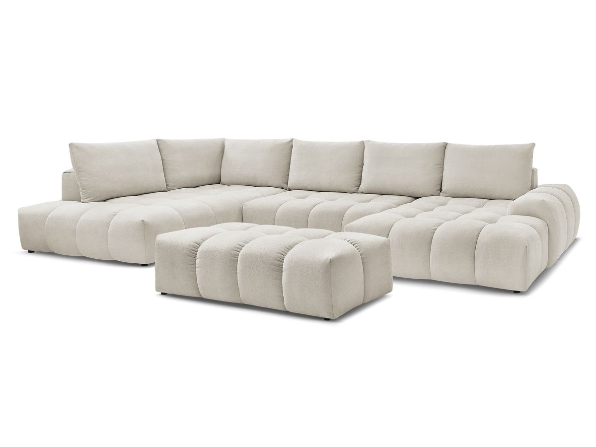 Bobochic Everest Wohnlandschaft mit Pouf, 6 Kissen