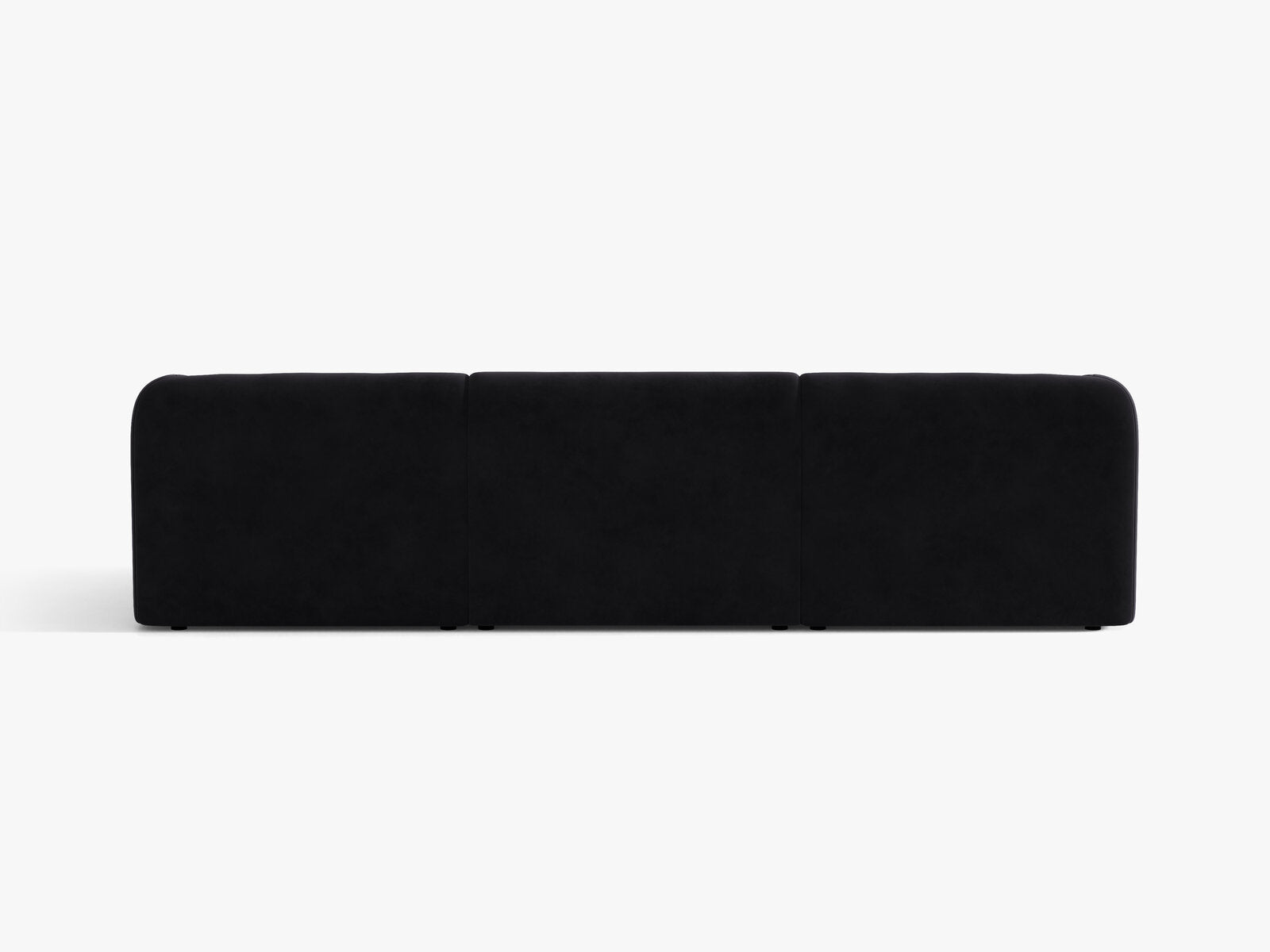 Micadoni Sofa Miley 3-Sitzer Samt Venus Schwarz