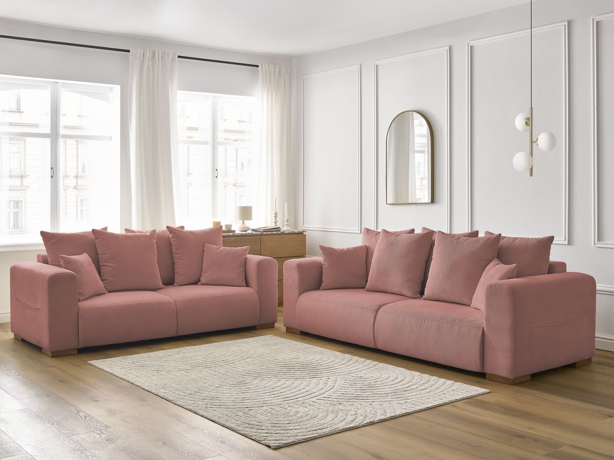 Bobochic Sidonie Sofa 5-Sitzer Cordsamt Rosa