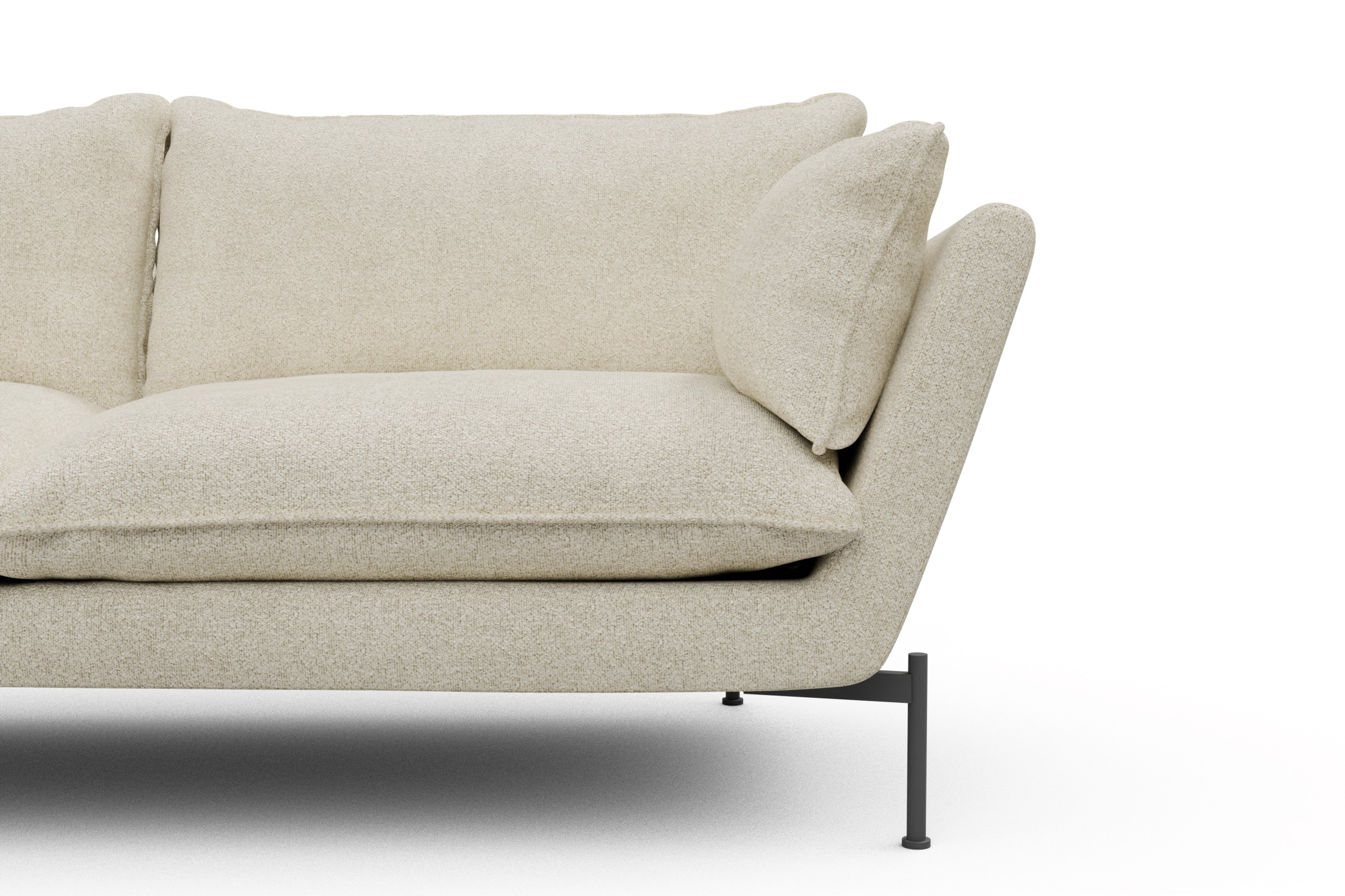 Sofa Anton PREMIUM 2-Sitzer Boucle-Off-White