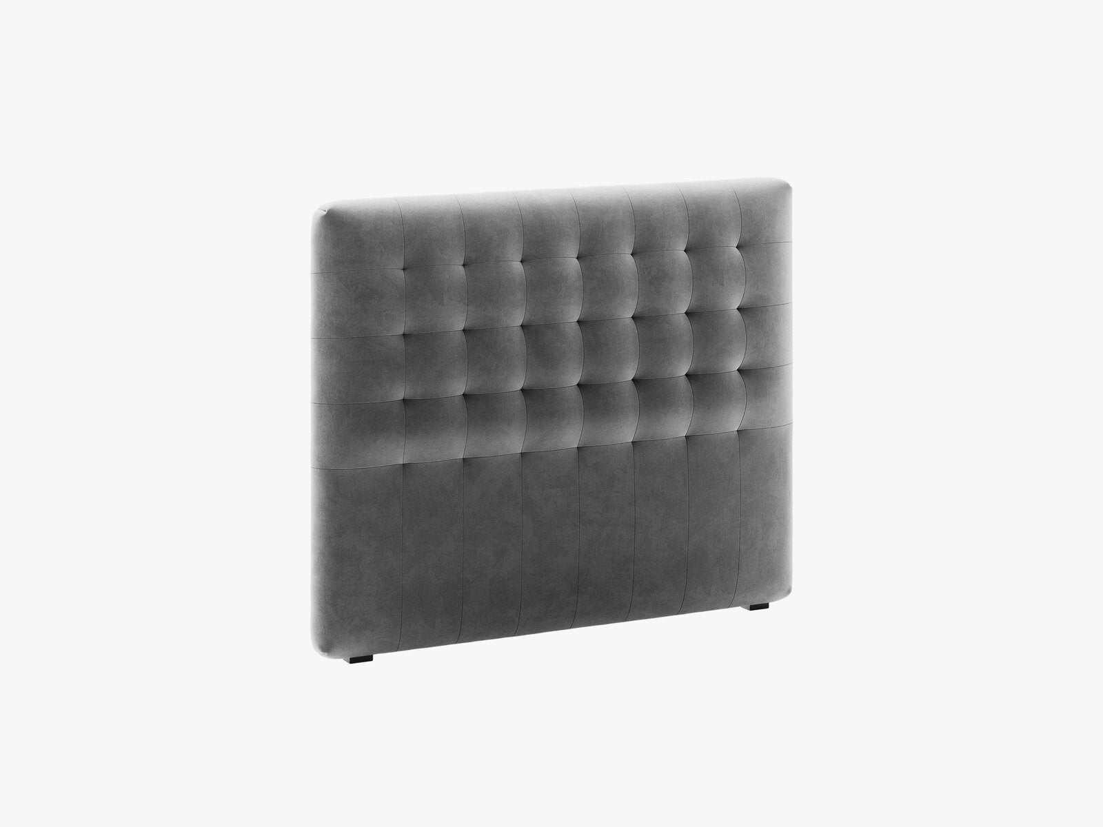 Micadoni Nova Samtiger Kopfteil 120 cm (H 95 cm) Samt Paris Grau 120x95