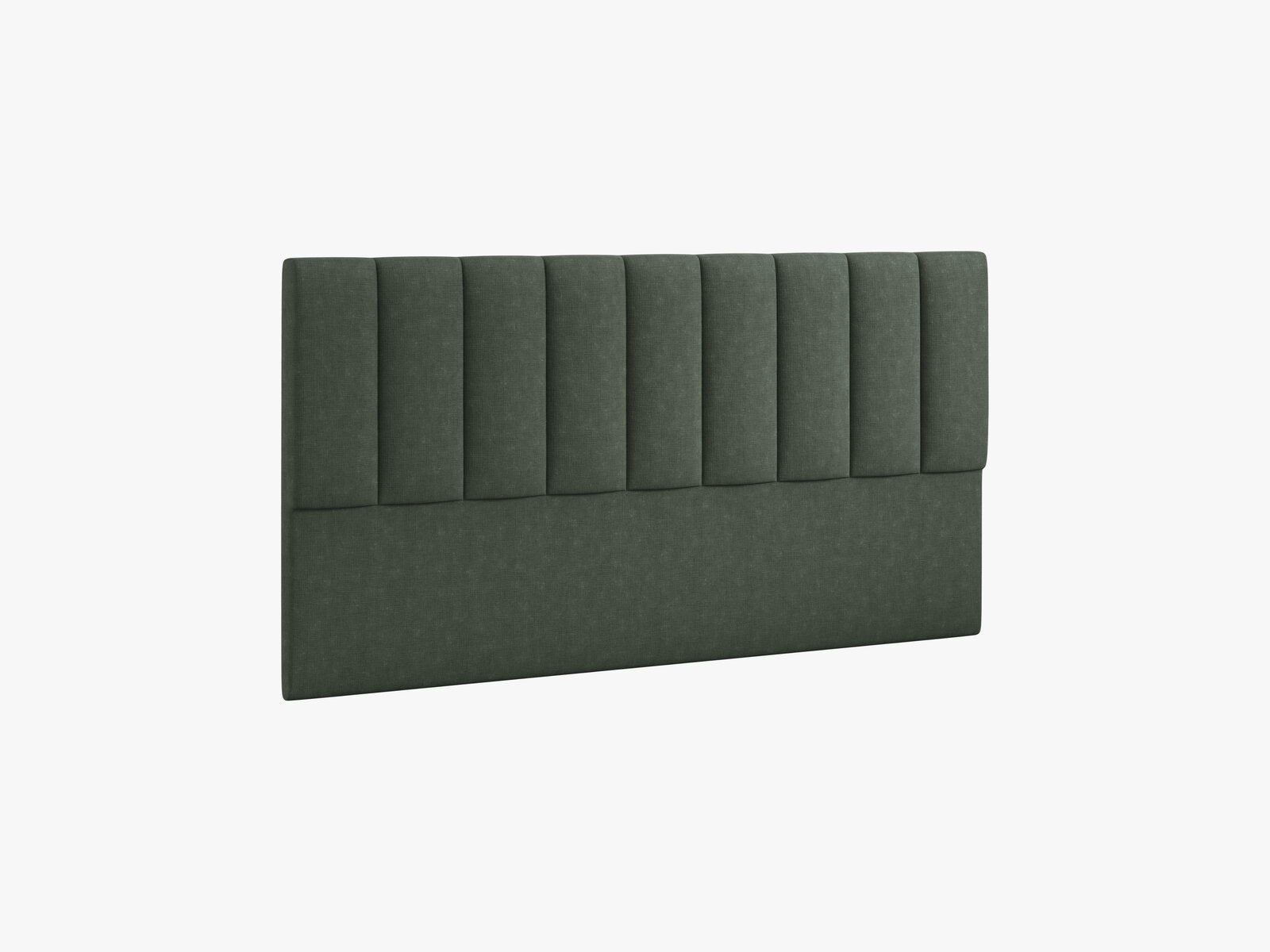 Micadoni Marl Samtiger Kopfteil 140 cm (H 95 cm) Strukturierter Stoff Liberty Moosgrün 180x95