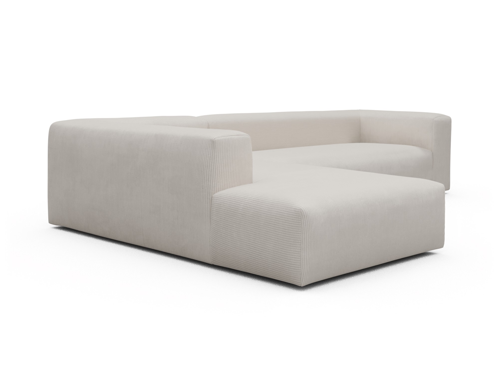 Skandi Home Ecksofa Fred Relax-Ecke links mit 2,5-Sitzer Corduroy-Ivory moebelfaktor
