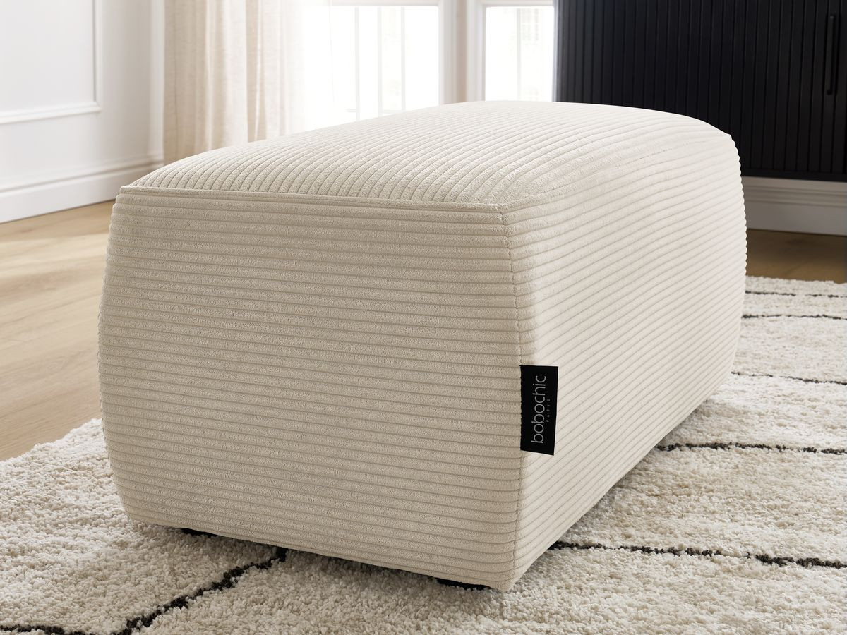 Bobochic Atilla Pouf Cordsamt Beige