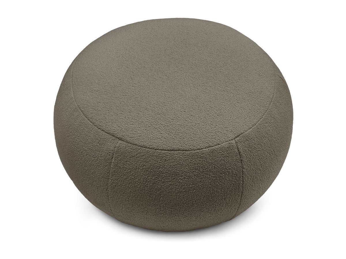 Bobochic Hayden Pouf, rund Bouclé-Stoff Braun, 76 cm