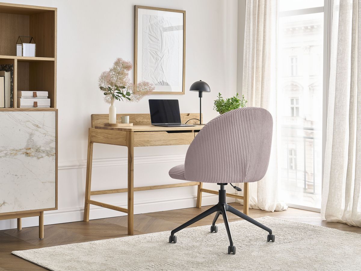 Bobochic Lalie Bürostuhl Cordsamt Rosa