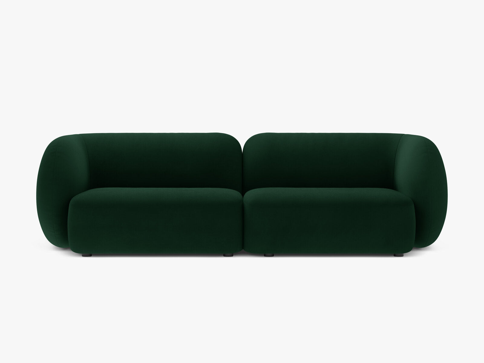 Micadoni Sofa Kate 4-Sitzer Samt Salvador Flaschengrün