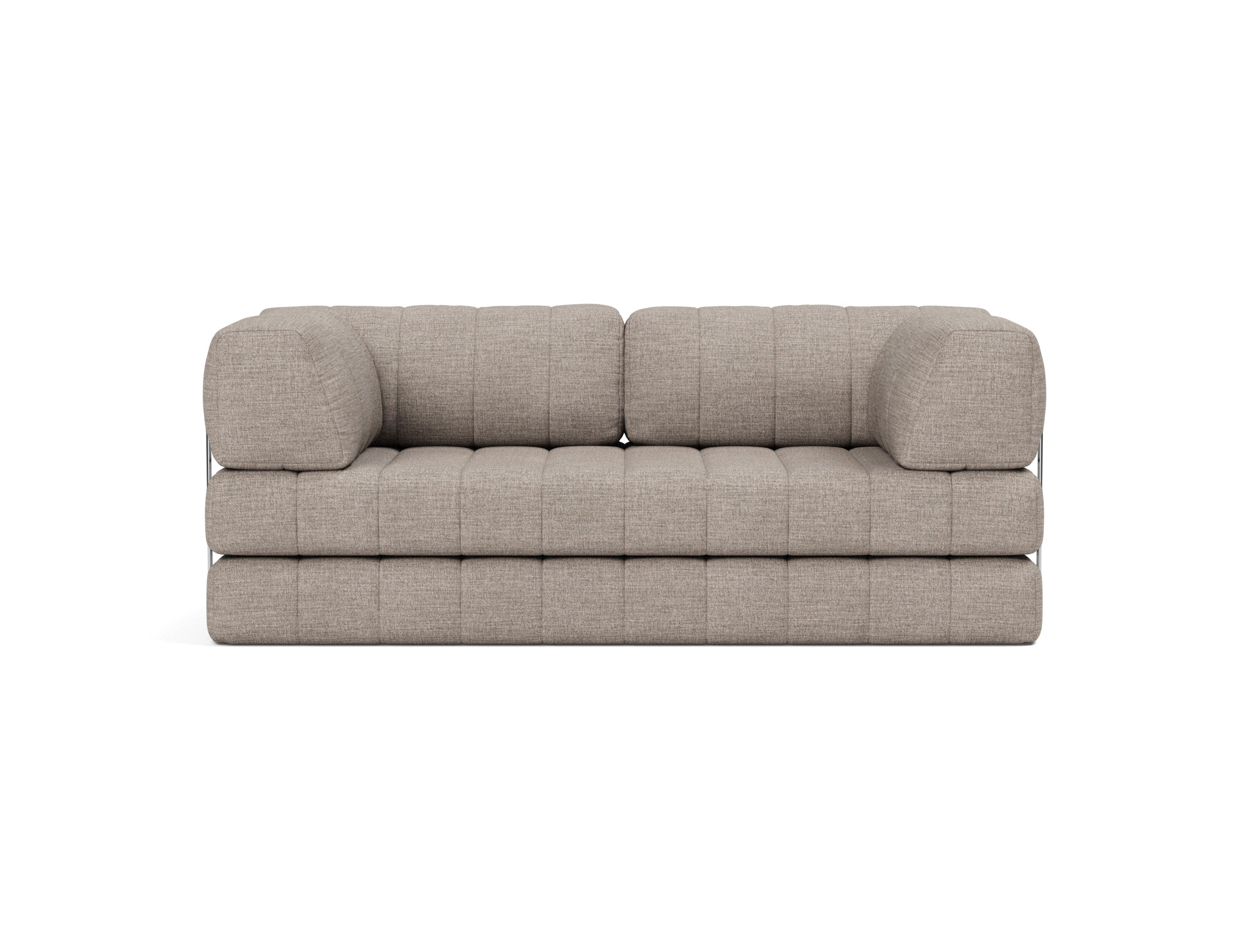 Schlafsofa CozyPad mit Armlehnen Chenille Yuveno 472-Warm-Grey
