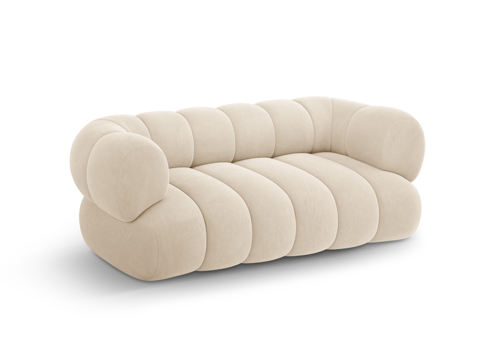 Cosmopolitan Design Sofa Koge 2-Sitzer Samt Vogue Helles Beige