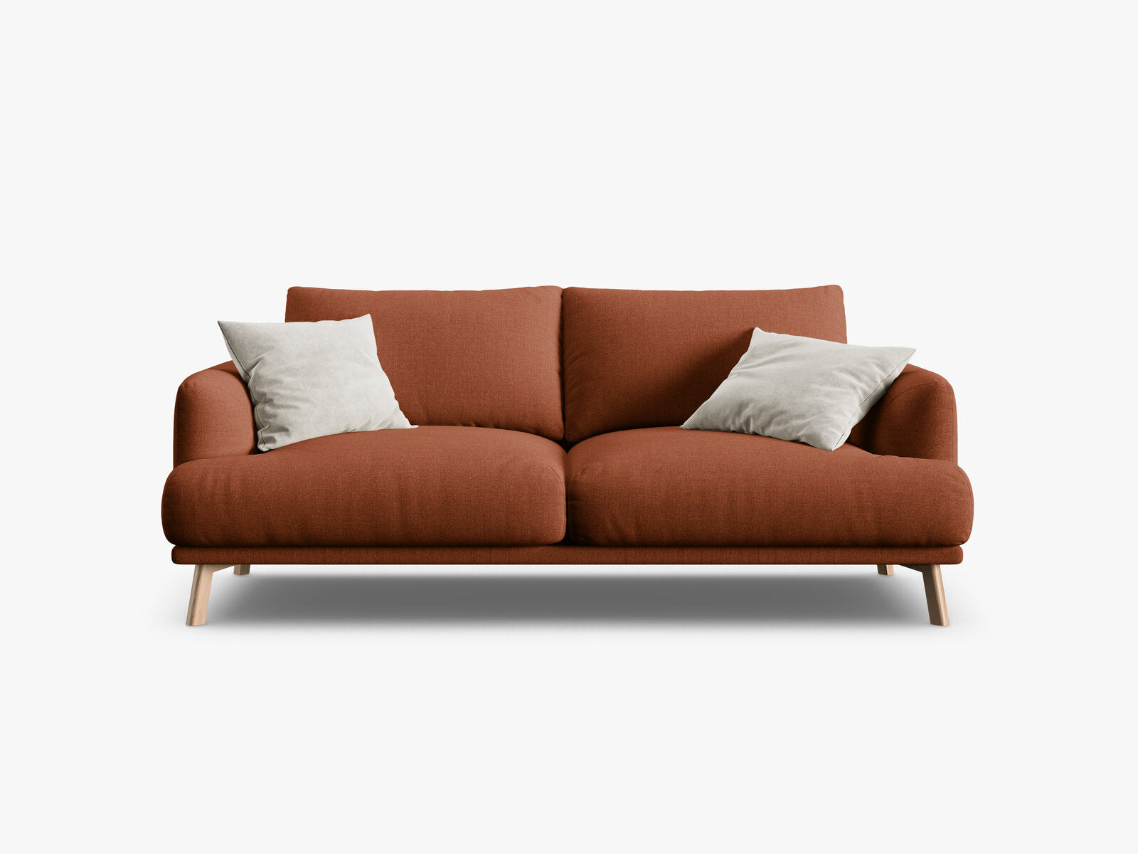 Micadoni Sofa Naomi 2-Sitzer Strukturierter Stoff Liberty Ziegel