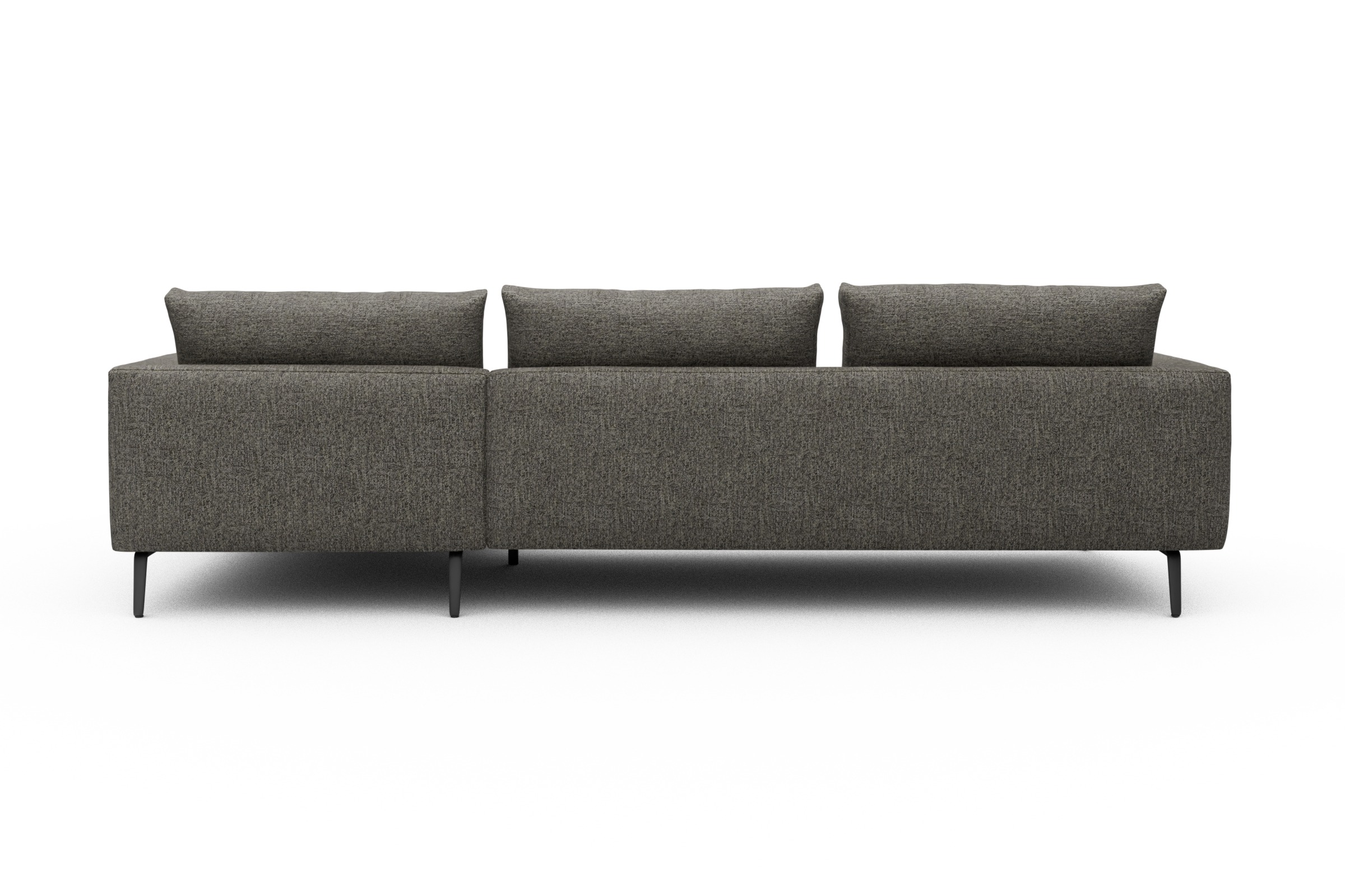Ecksofa Karl Chaiselongue rechts mit 2,5-Sitzer Carreno-Sepie-Brown