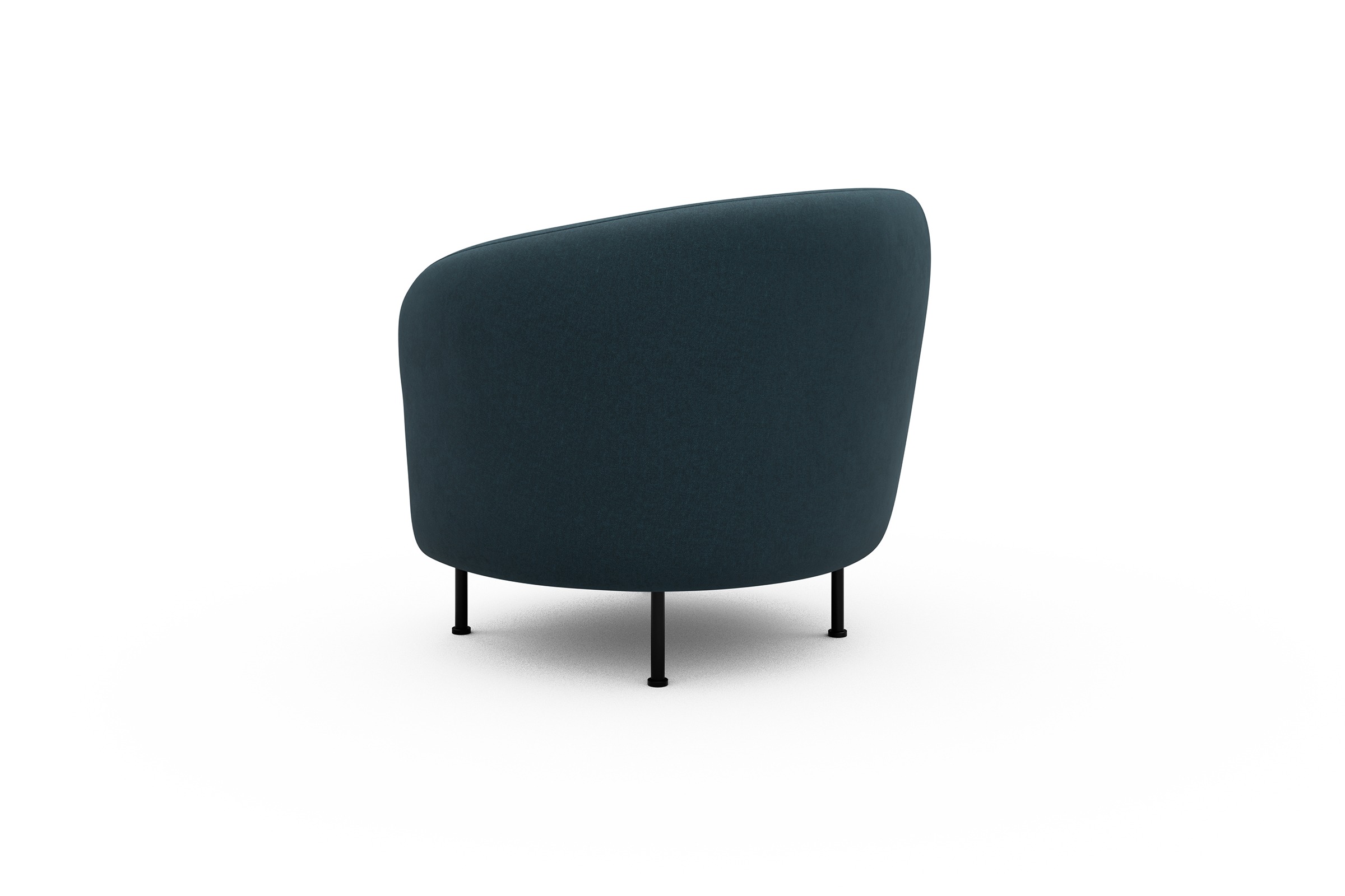 Sessel Ronda Metallbeine Schwarz Satya-Indigo
