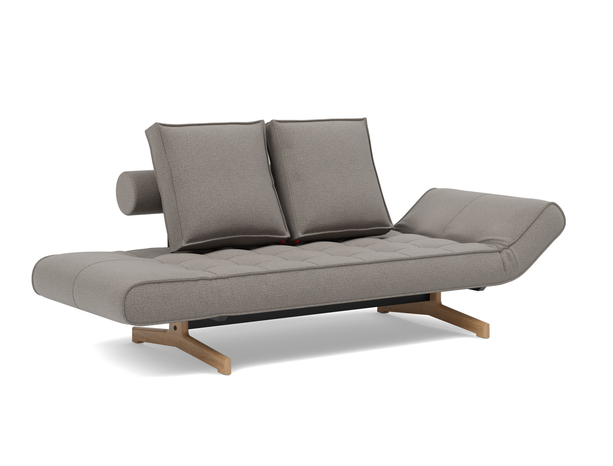 Tagesbett Ghia Flachgewebe Mixed Dance 521-Grey Beine Eiche