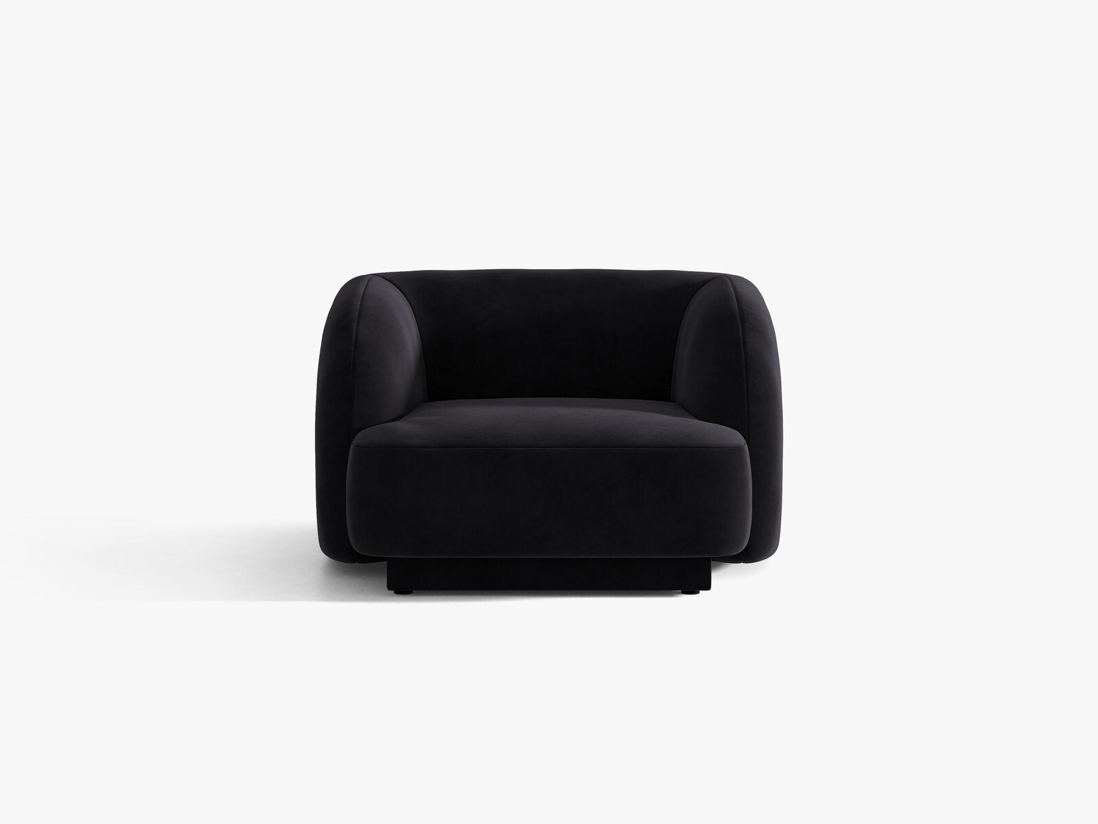Micadoni Sessel Miley 1-Sitzer Samt Venus Schwarz