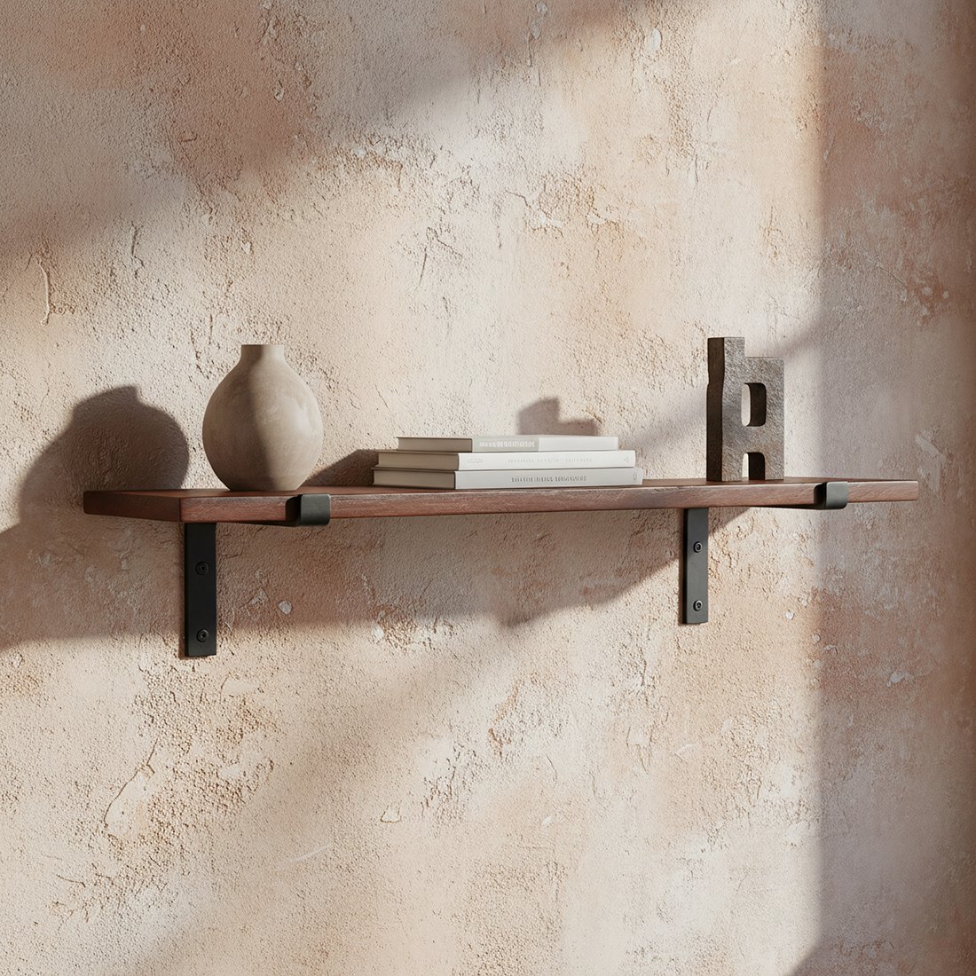 Raw Materials Factory Wandregal braun 80cm