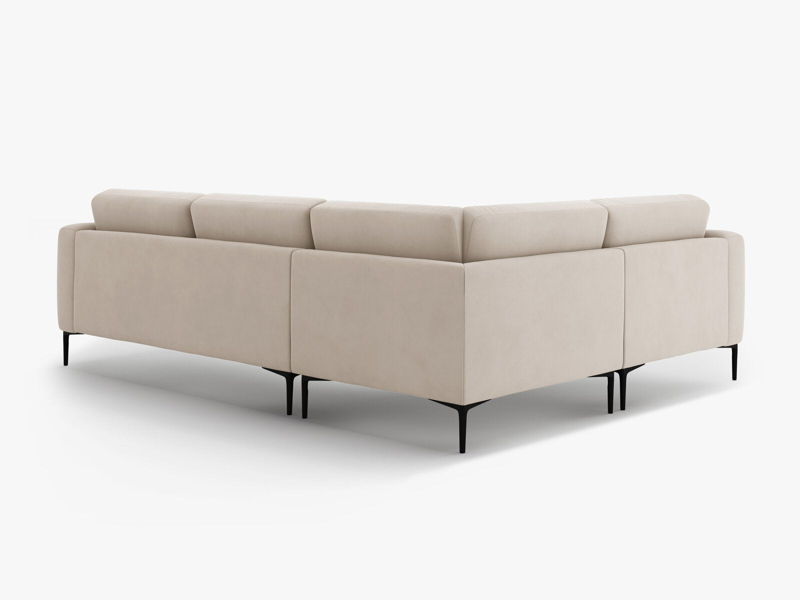 Micadoni Ecksofa Bemy 4-Sitzer Links Samt Beige
