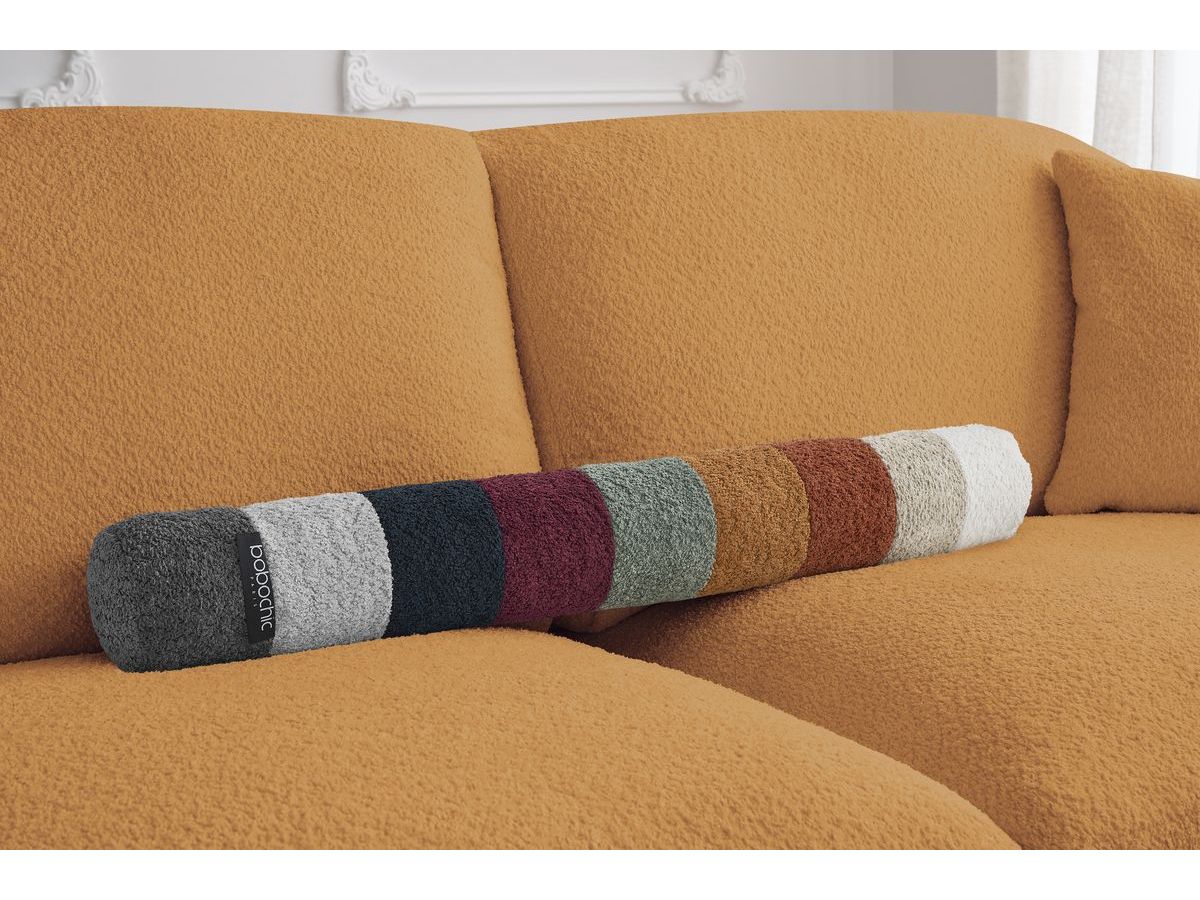 Bobochic Cezanne Schlafsofa 3-Sitzer Bouclé-Stoff Gelb, Liegefläche 140 × 194 cm