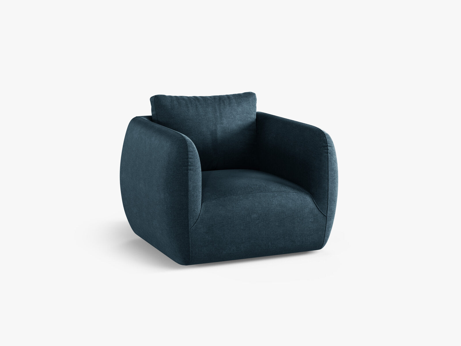 Micadoni Sessel Iga Strukturierter Stoff Wind Marineblau