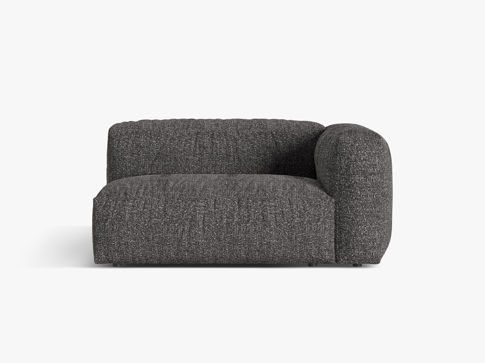 Micadoni Eckmodul Martina 1-Sitzer Groß Rechts Boucle Monet Anthrazit