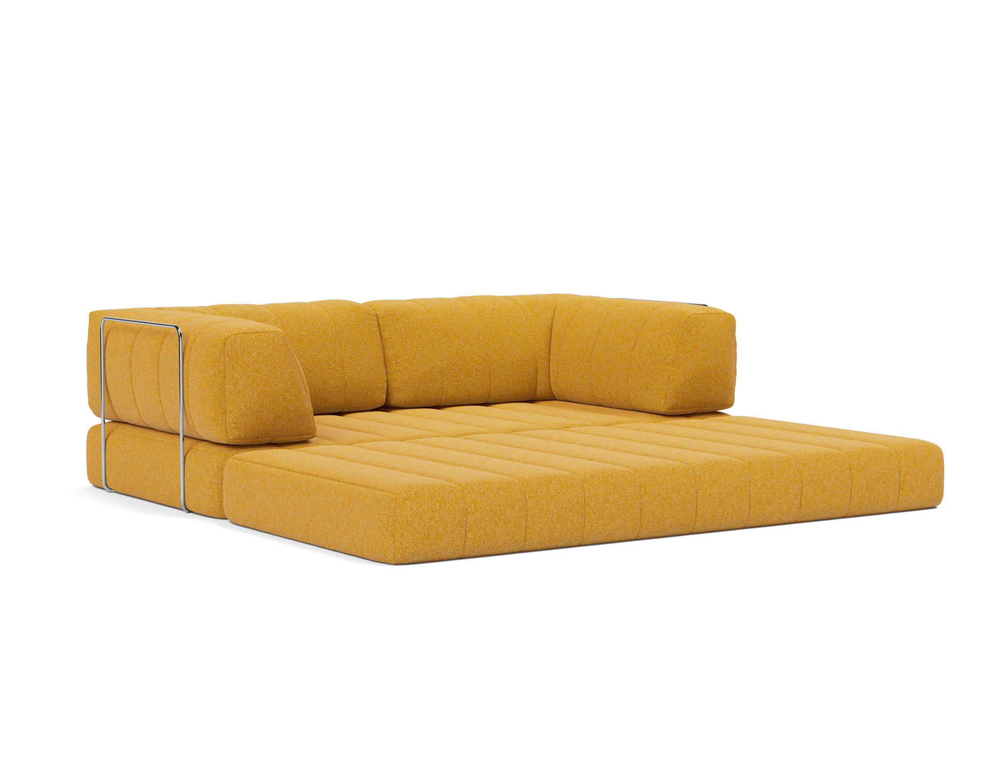 Schlafsofa CozyPad mit Armlehnen Boucle Skandi 536-Ochre