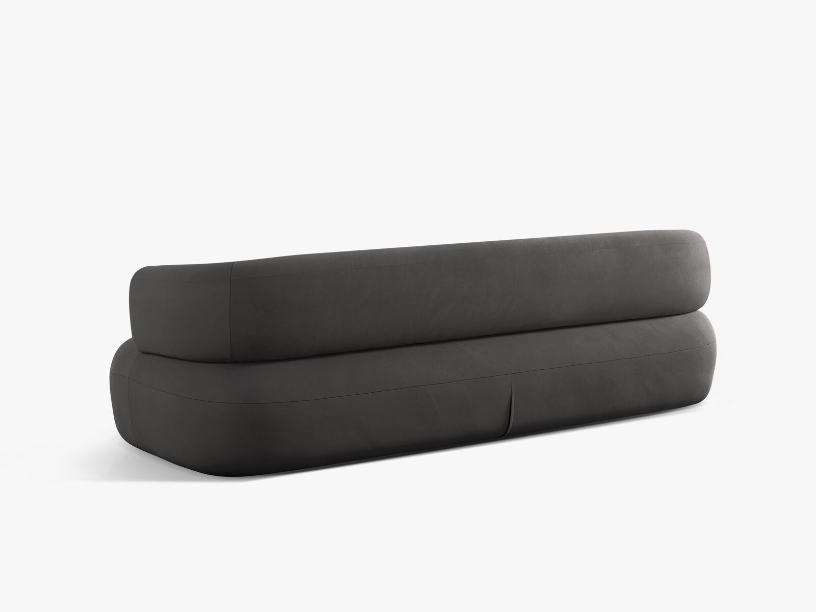 Micadoni Sofa Jenny 3-Sitzer Samt Salvador Dunkelgrau