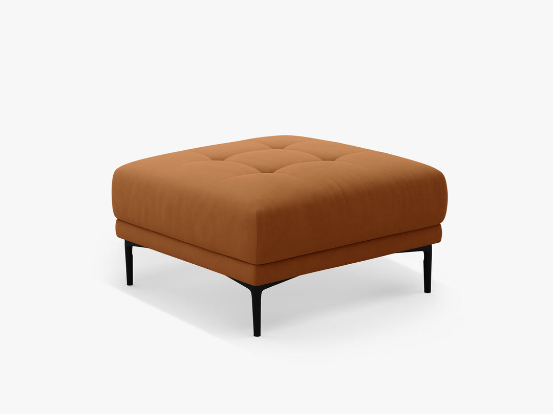 Micadoni Hocker Bemy 1-Sitzer Samt Terrakotta