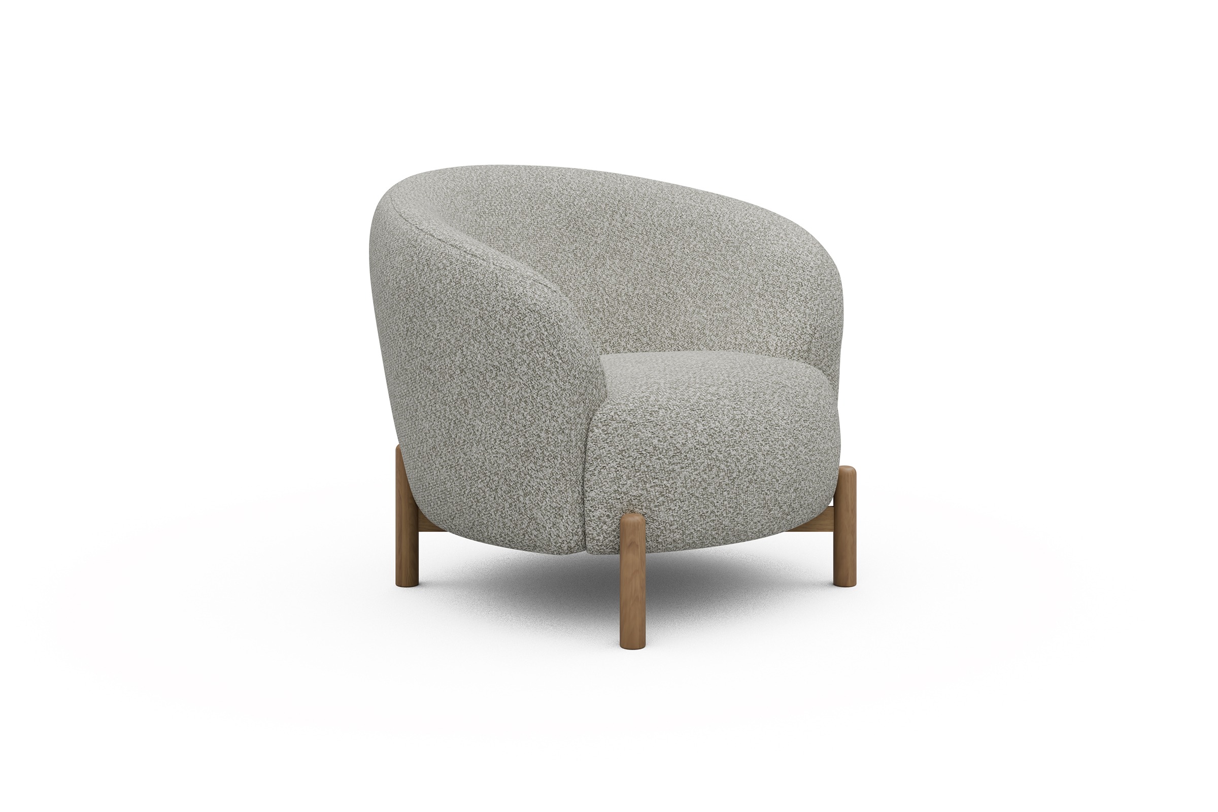 Sessel Ronda Holzbeine Eiche Natur Vanora-Warm-Sand
