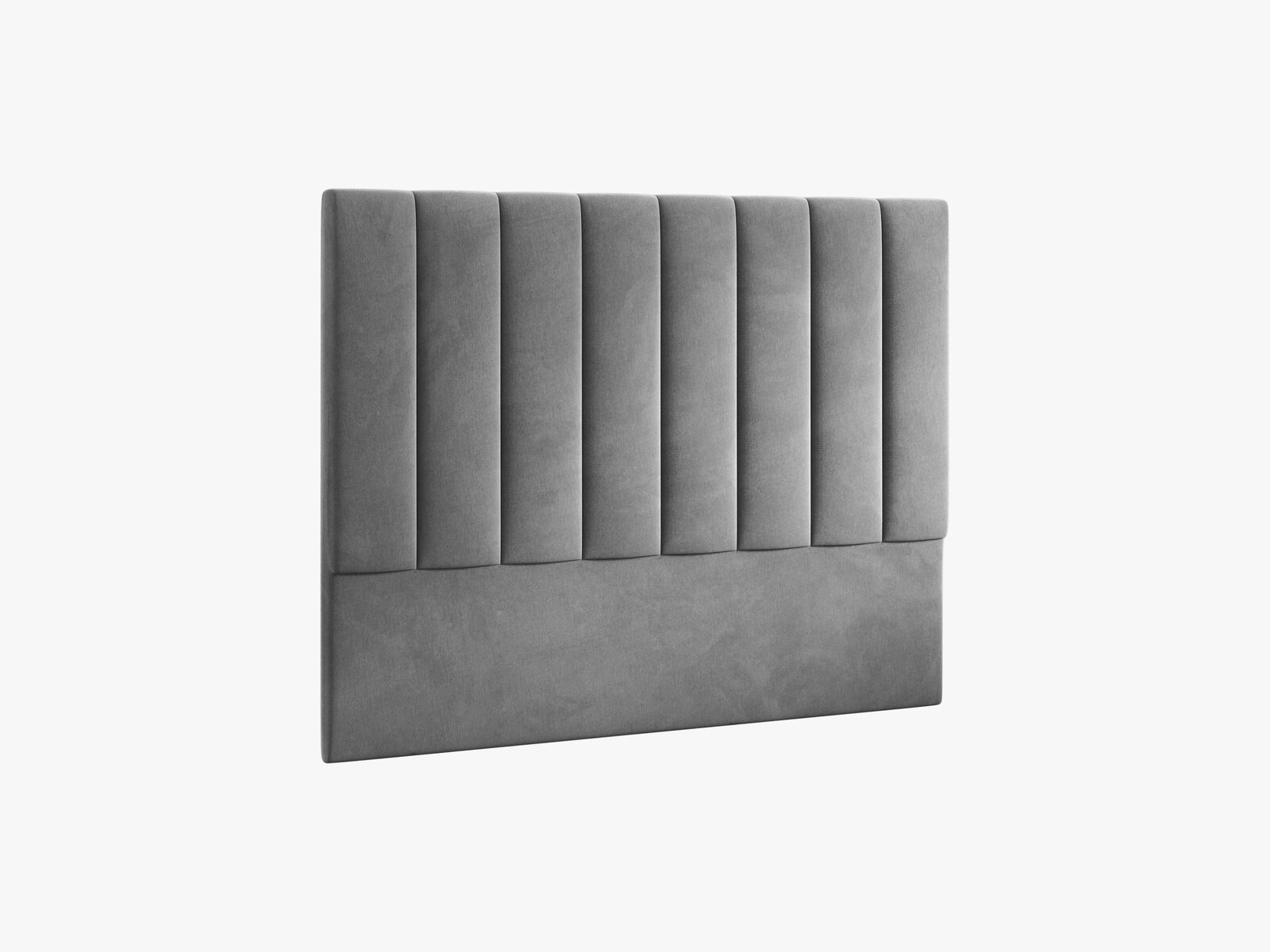 Micadoni Marl Samtiger Kopfteil 140 cm (H 120 cm) Samt Magic Velvet Dunkelgrau 160x120