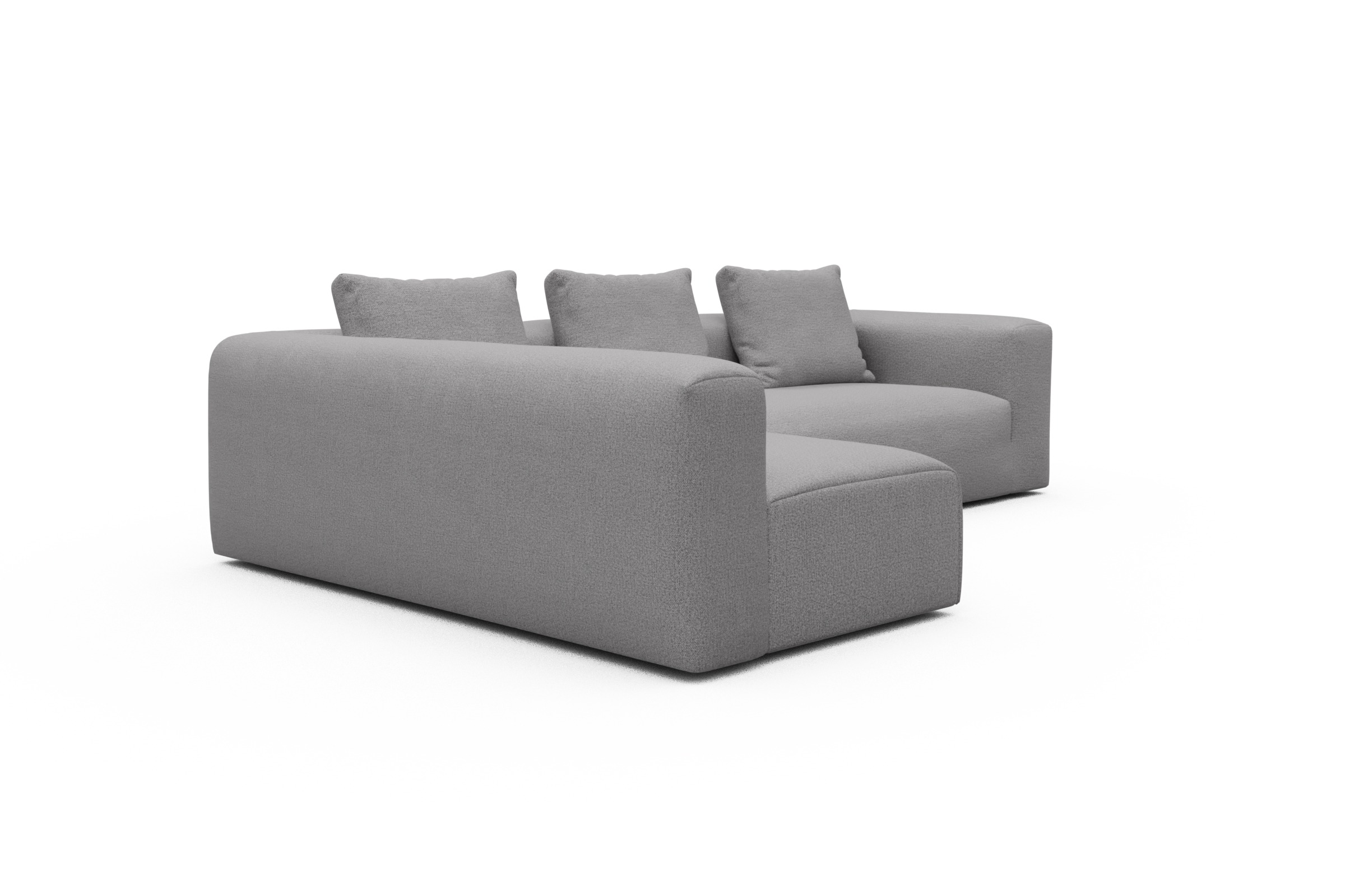 Ecksofa Fred 2x 2,5-Sitzer links offen Sama-Grey