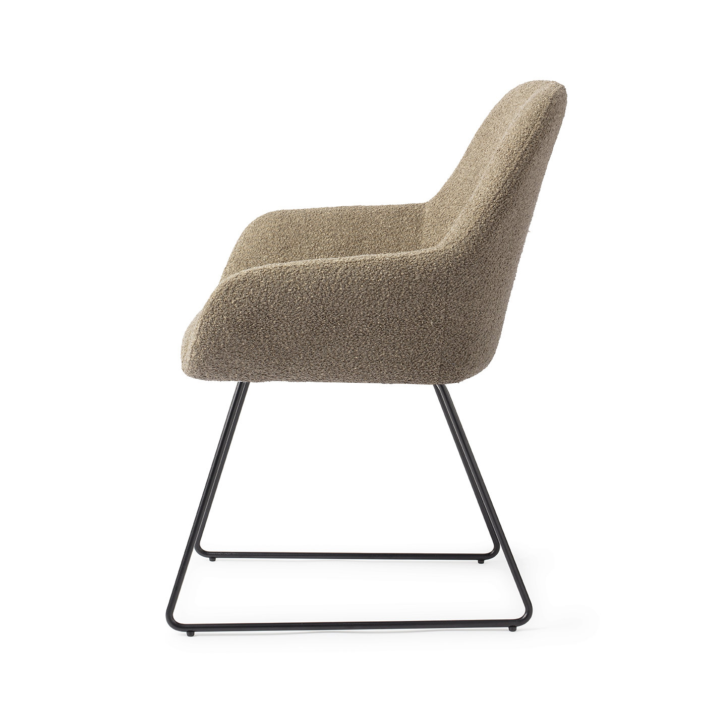 Jesper Home Esszimmerstuhl Kushi Moss Meadow Slide Schwarz
