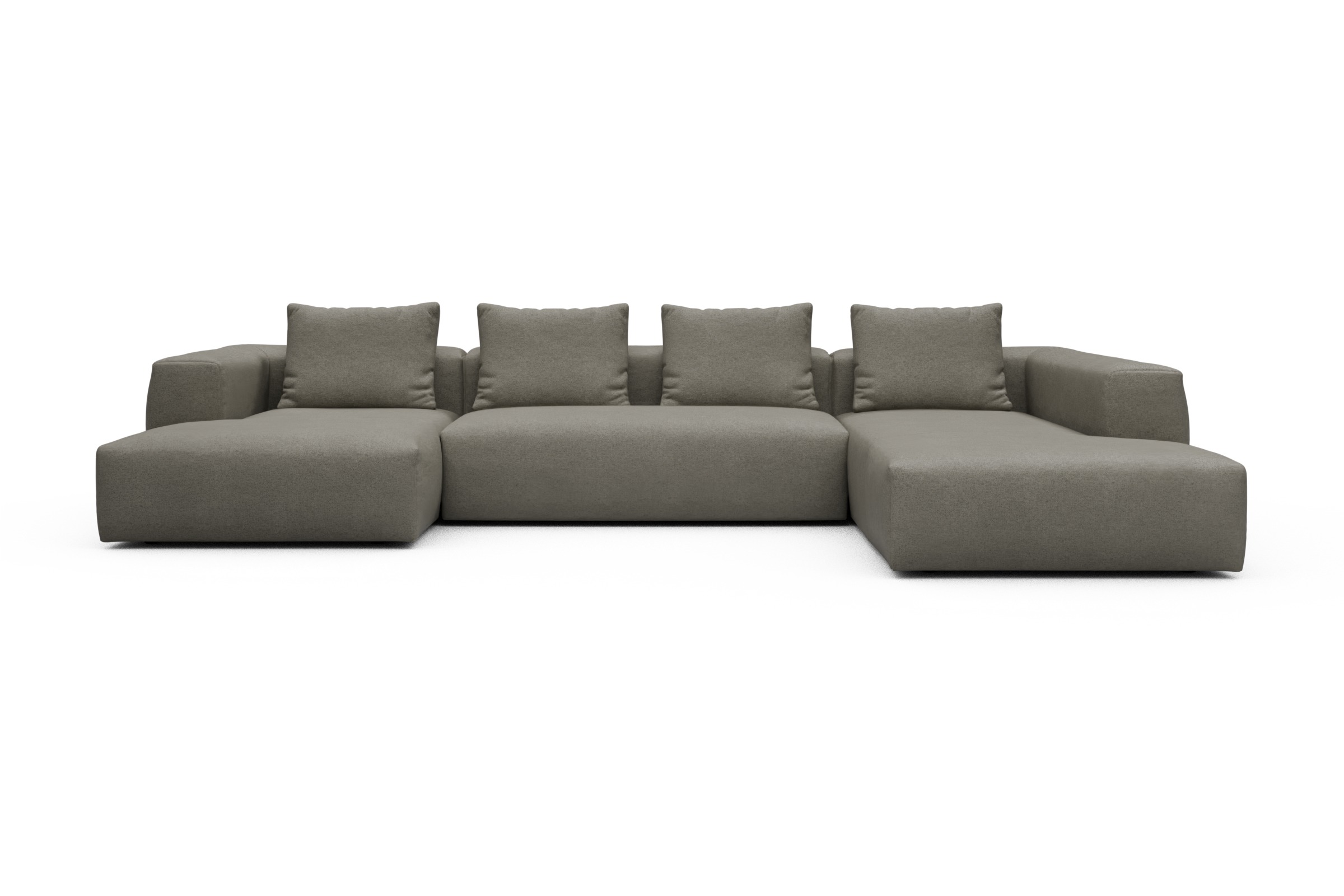 Skandi Home Wohnlandschaft Fred Relax-Ecke rechts mit 2-Sitzer und Chaiselongue links Denari-Warm-Grey moebelfaktor