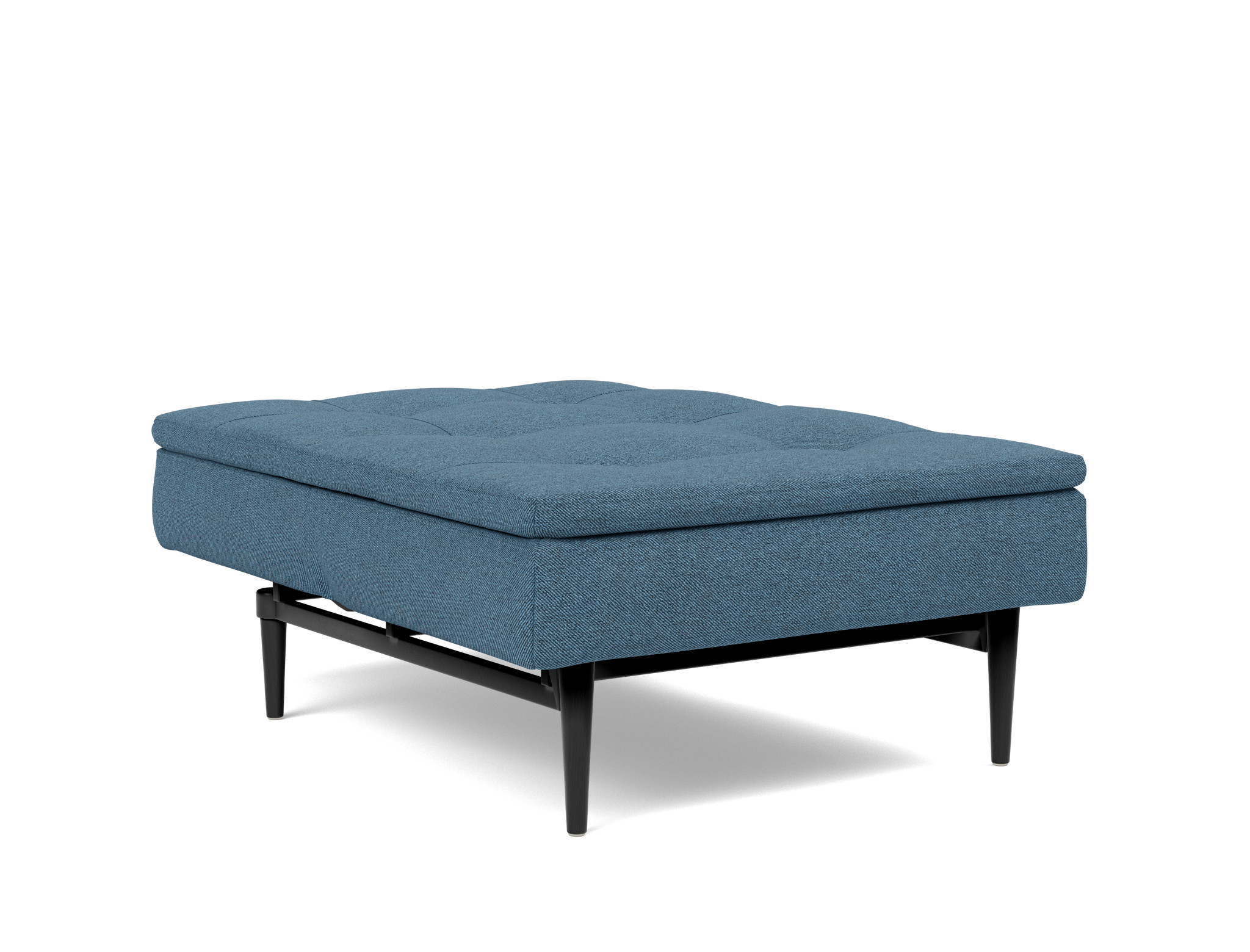 Sessel Dublexo Strukturierter Stoff Weda 302-Weda-Blue Beine Styletto Eiche schwarz