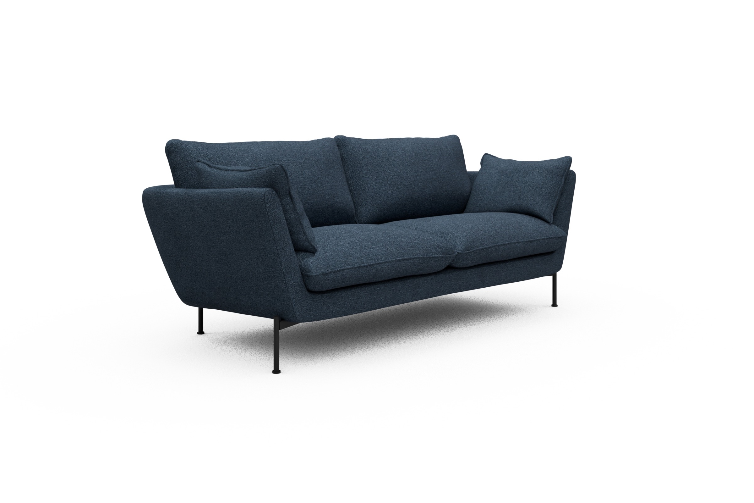 Sofa Anton 2-Sitzer Boucle-Blue