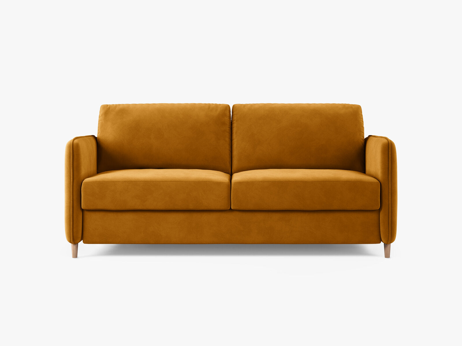 Micadoni Sofa mit Schlaffunktion Simo 3-Sitzer Samt Salvador Gelb