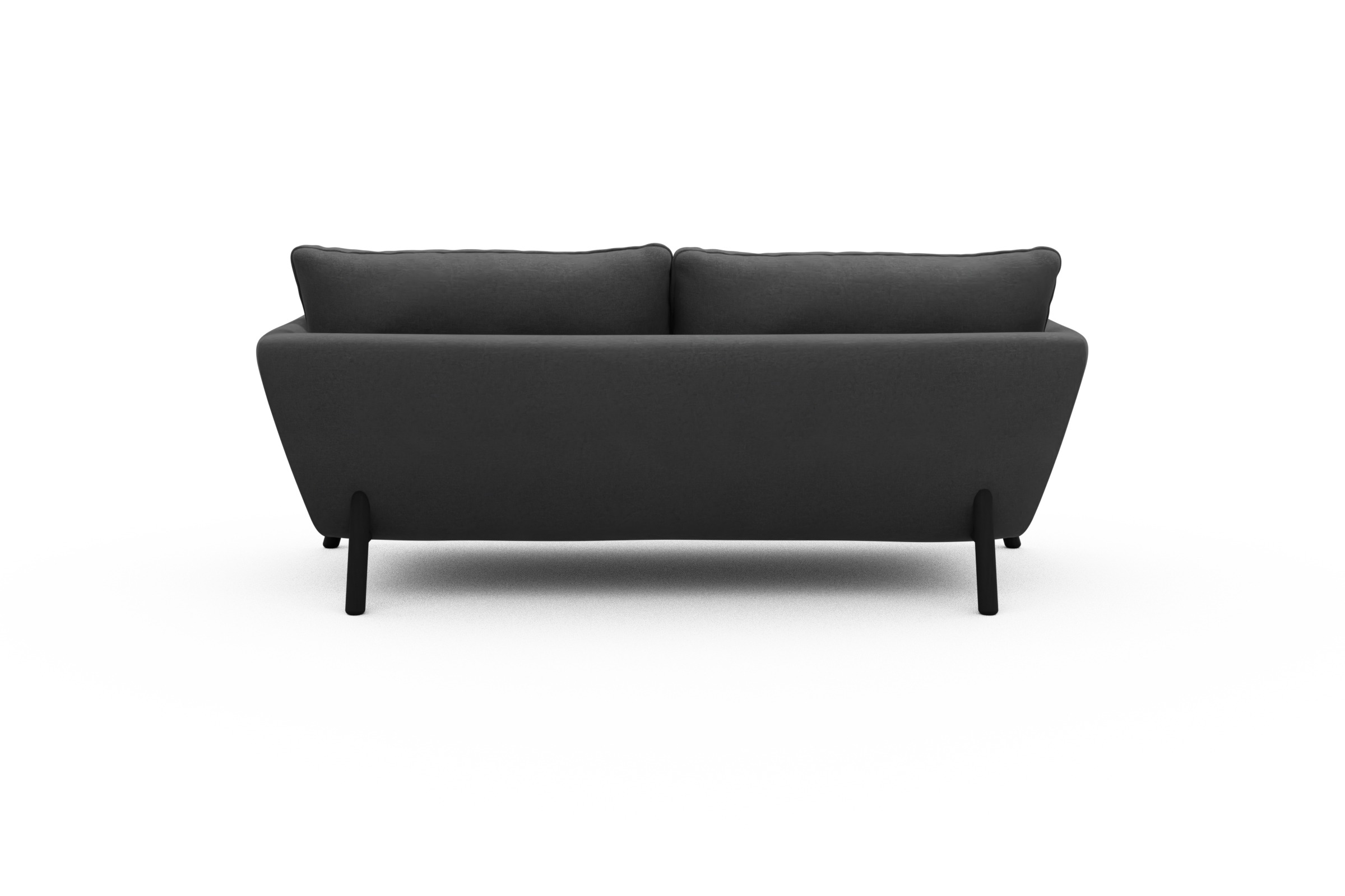 Sofa Emil 2-Sitzer Beinfarbe Eiche Schwarz Satya-Zinc