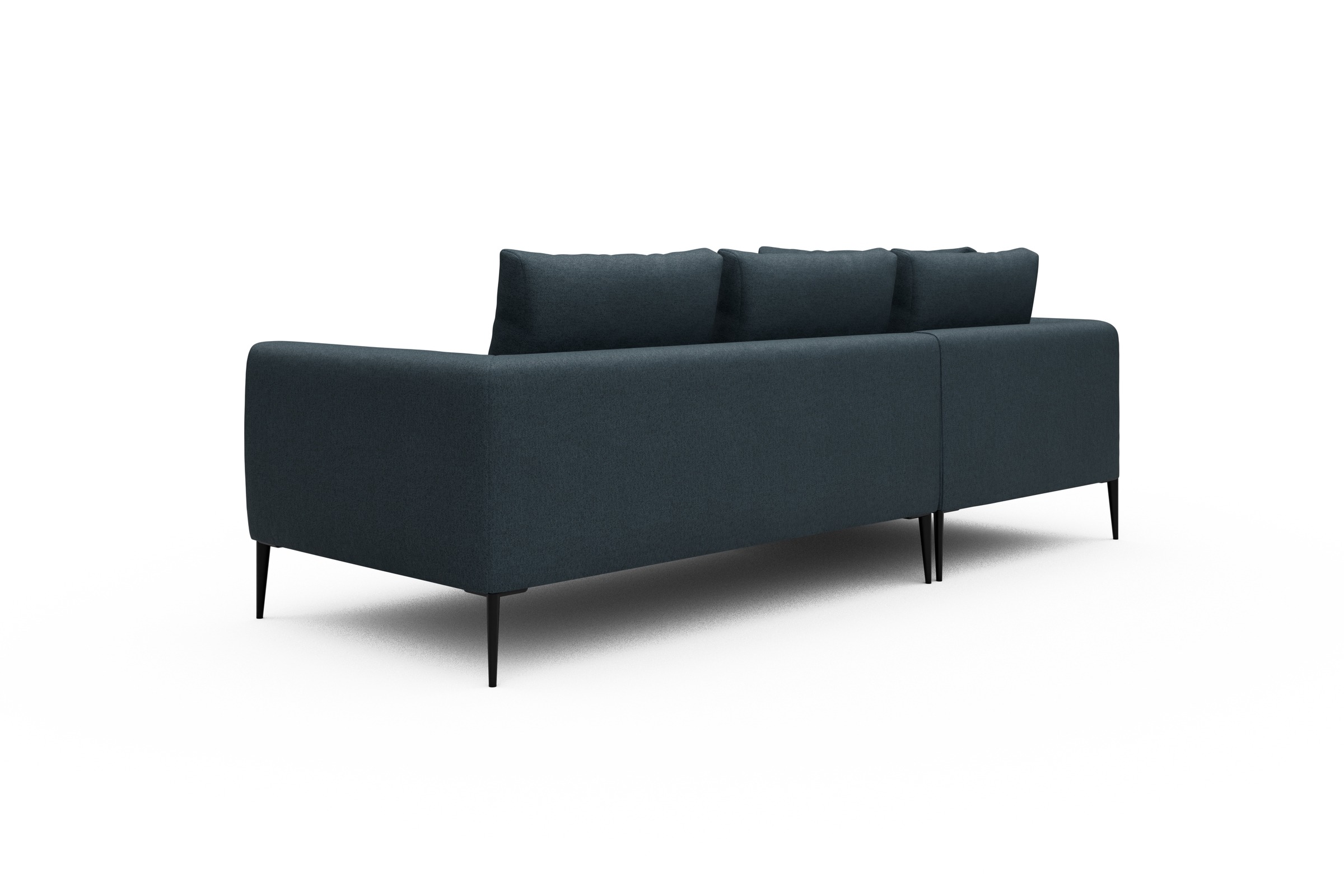 Ecksofa Paul Relax-Ecke links mit 2-Sitzer Denari-Royal-Blue