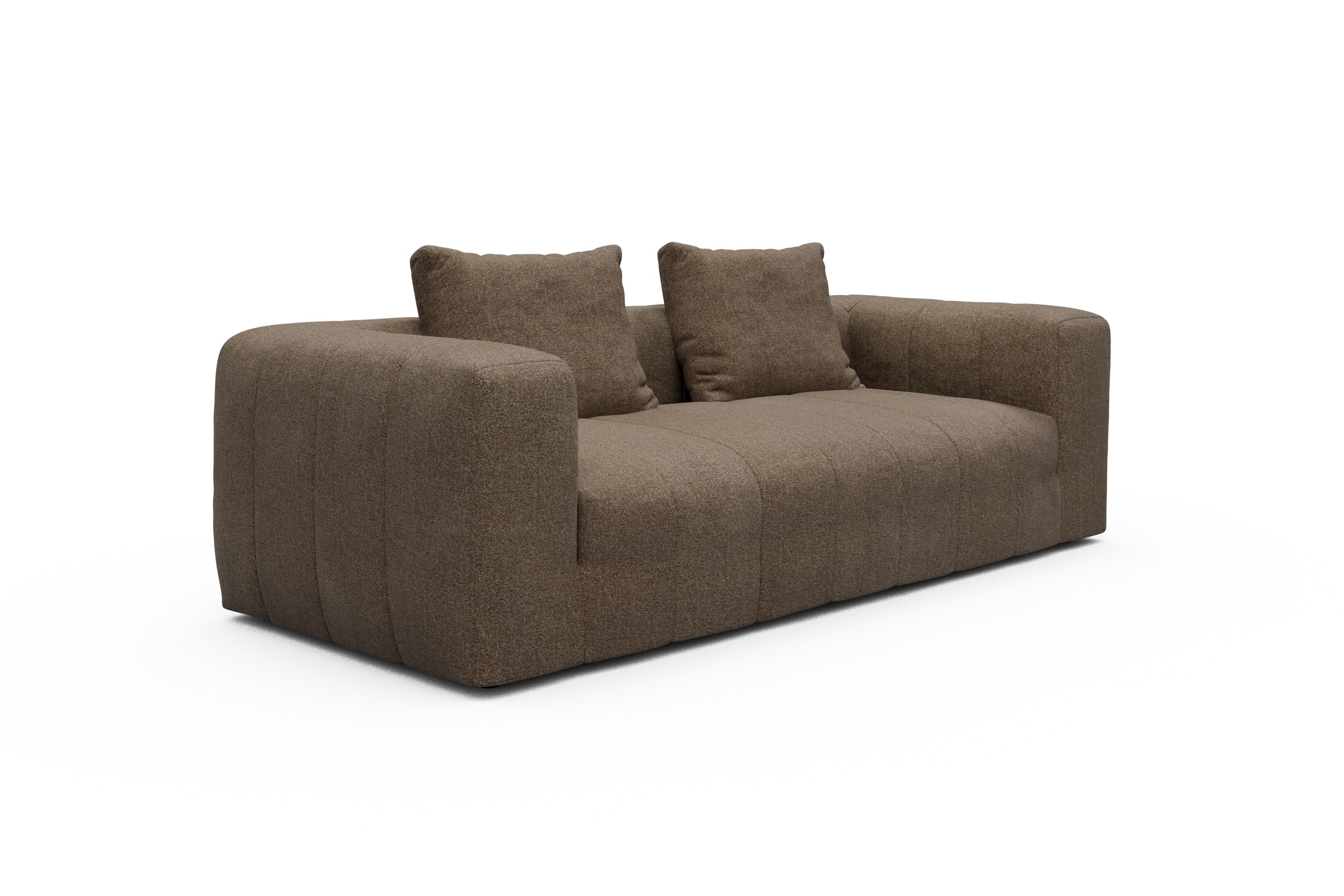 Sofa Hugo 3-Sitzer Aivi-Khaki-Brown