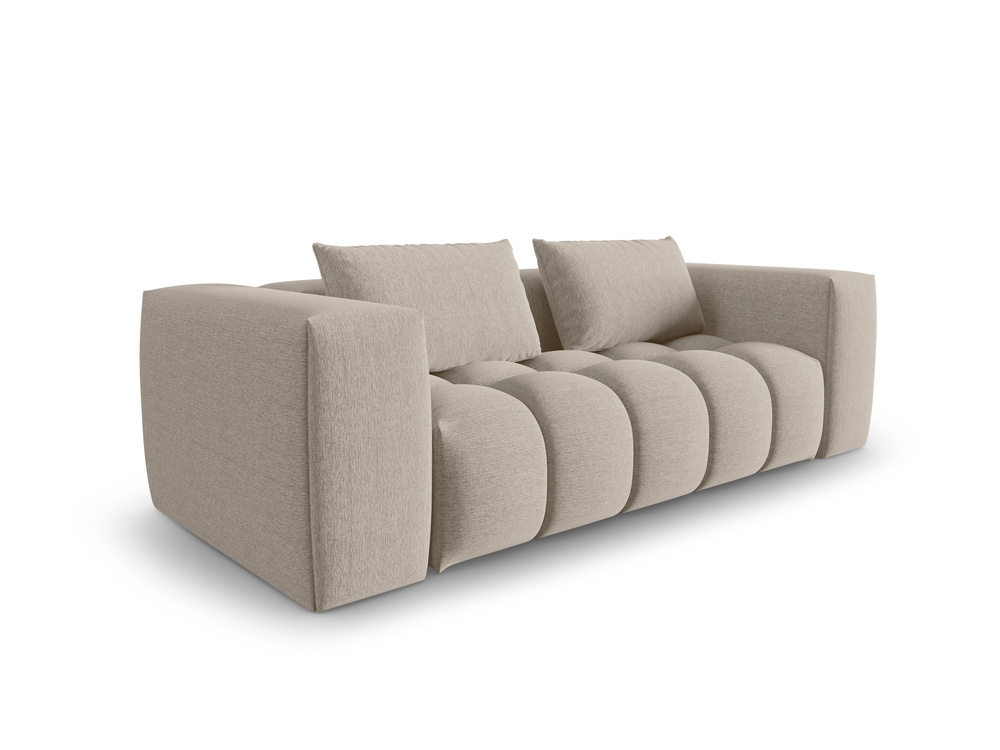Cosmopolitan Design Sofa Verona 3-Sitzer kleine Version Strukturierter Stoff Sorella Sand
