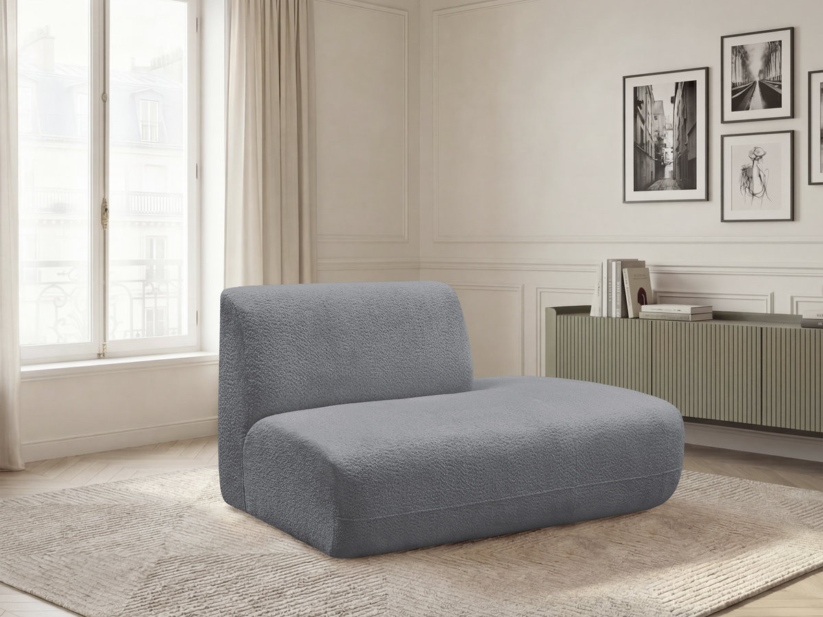 Bobochic Anda Sofamodul 2-Sitzer Chenille Grau Ecke rechts