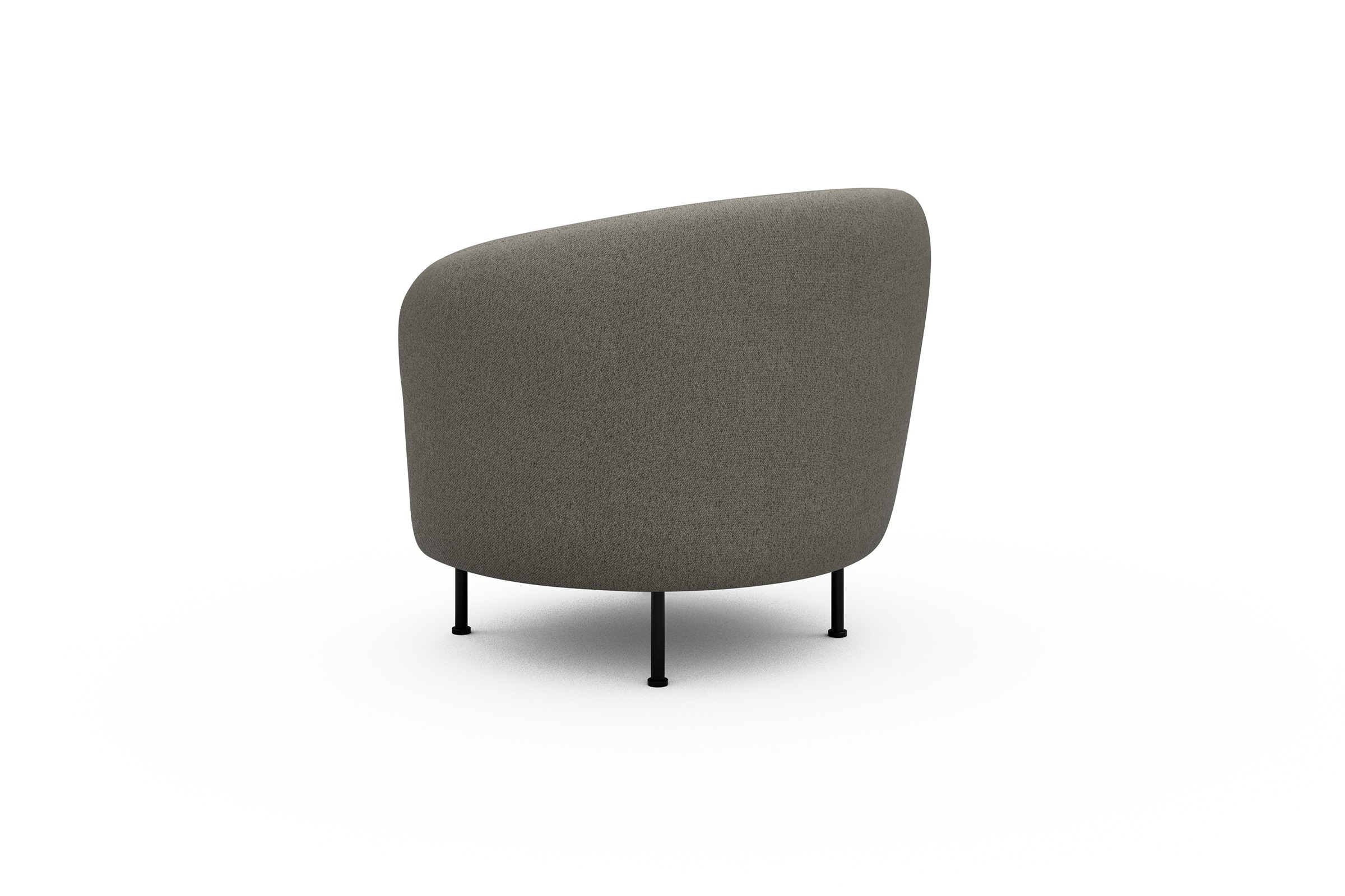 Sessel Ronda Metallbeine Schwarz Denari-Warm-Grey