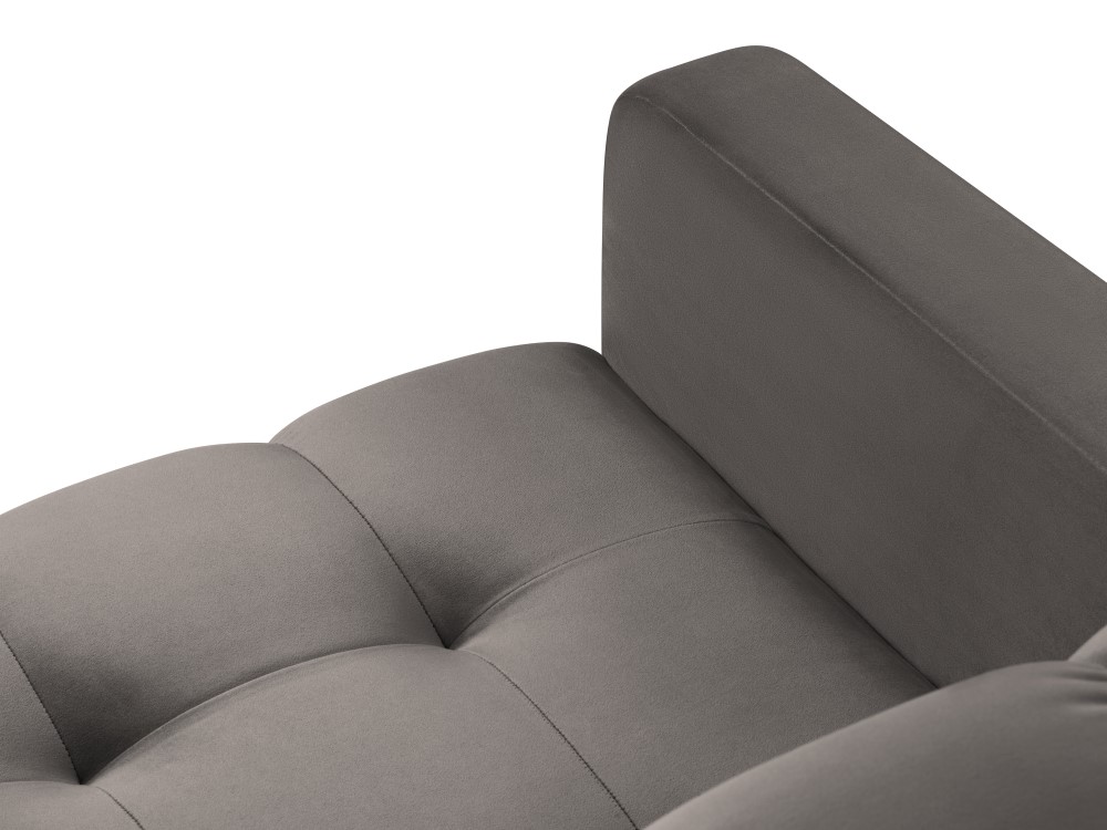 Cosmopolitan Design Sessel Bali Samt Bluvel Hellgrau Beine Gold