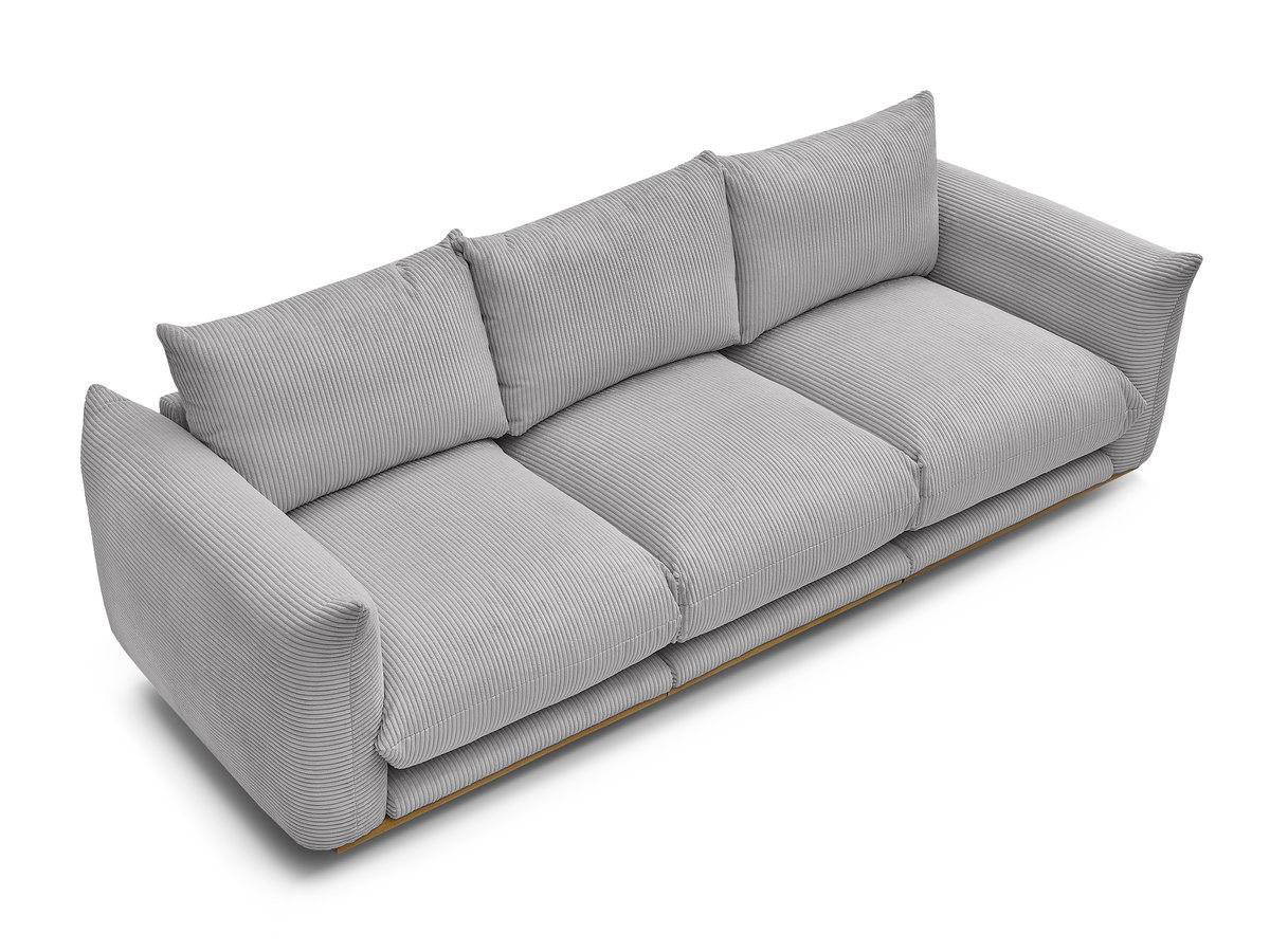 Bobochic Ernest Sofa 3-Sitzer 266 × 106 cm Cordsamt Hellgrau
