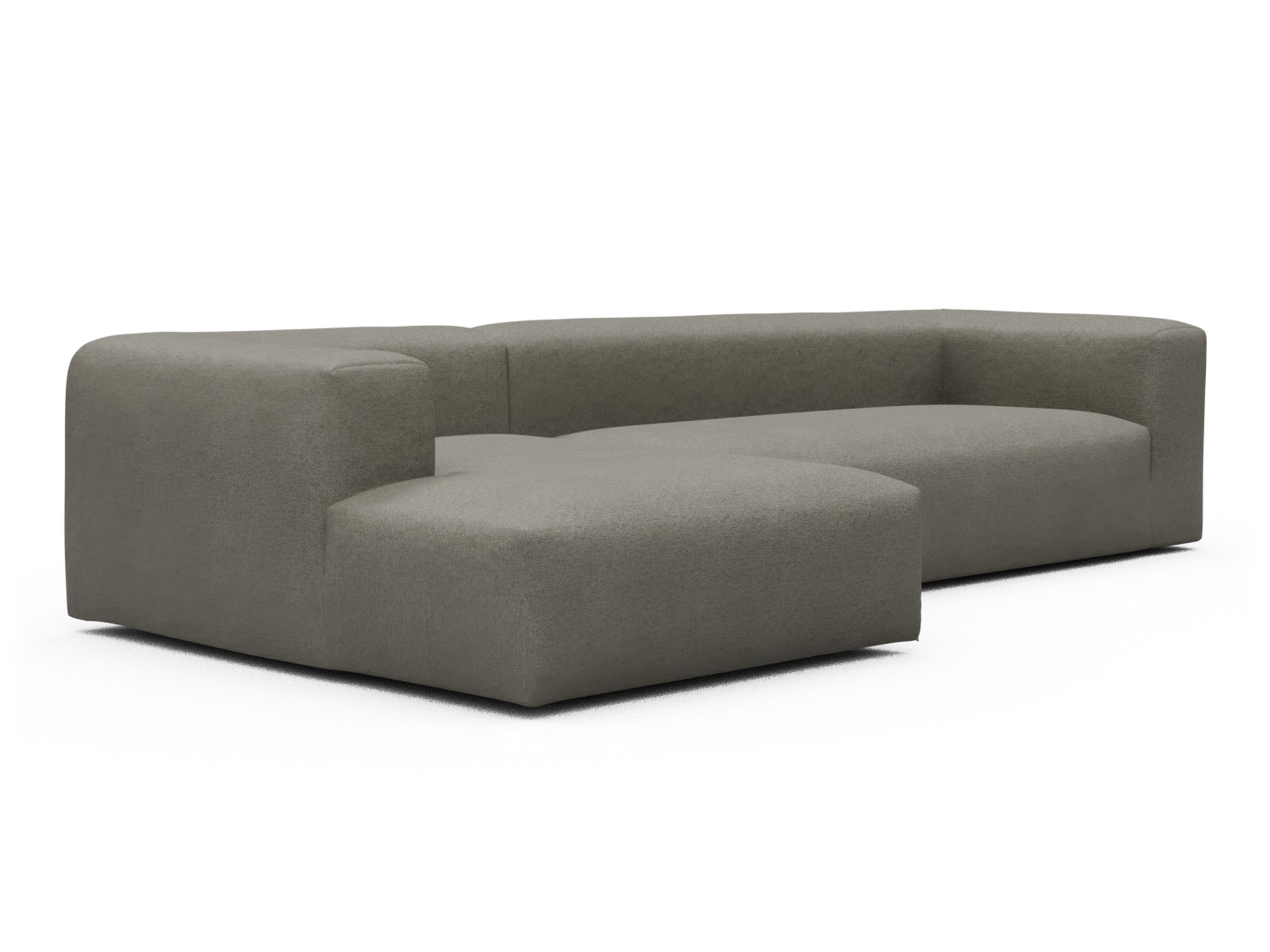 Skandi Home Ecksofa Fred Chaiselongue links mit 2,5-Sitzer Denari-Warm-Grey moebelfaktor