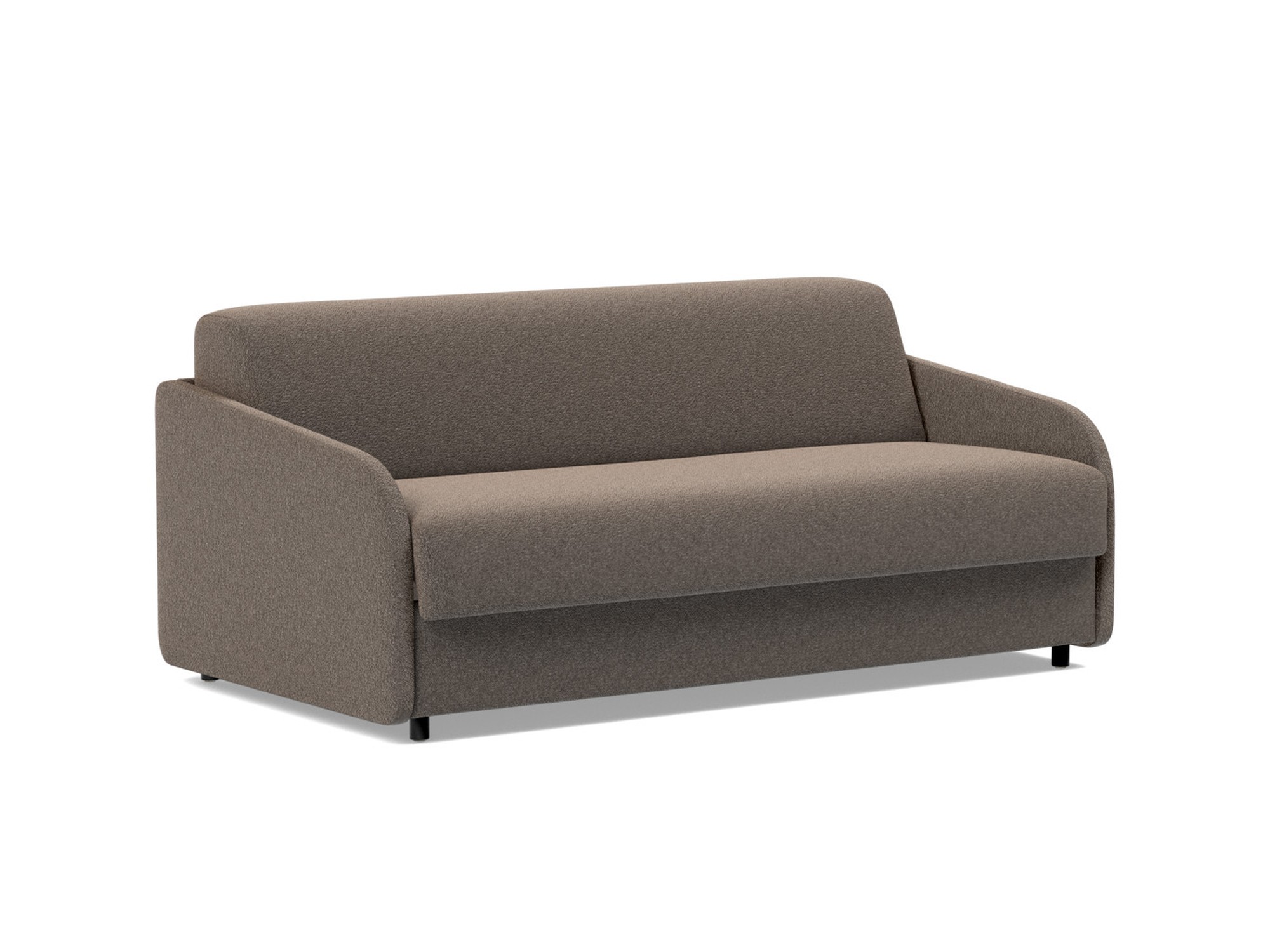 Schlafsofa Eivor mit Memory-Matratze 140 Boucle Skandi 530-Taupe