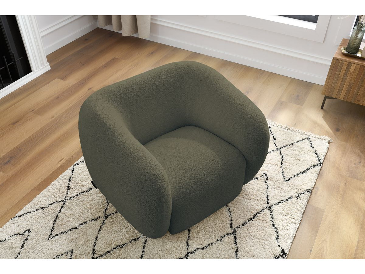 Bobochic Celine Sessel Bouclé-Stoff Grün