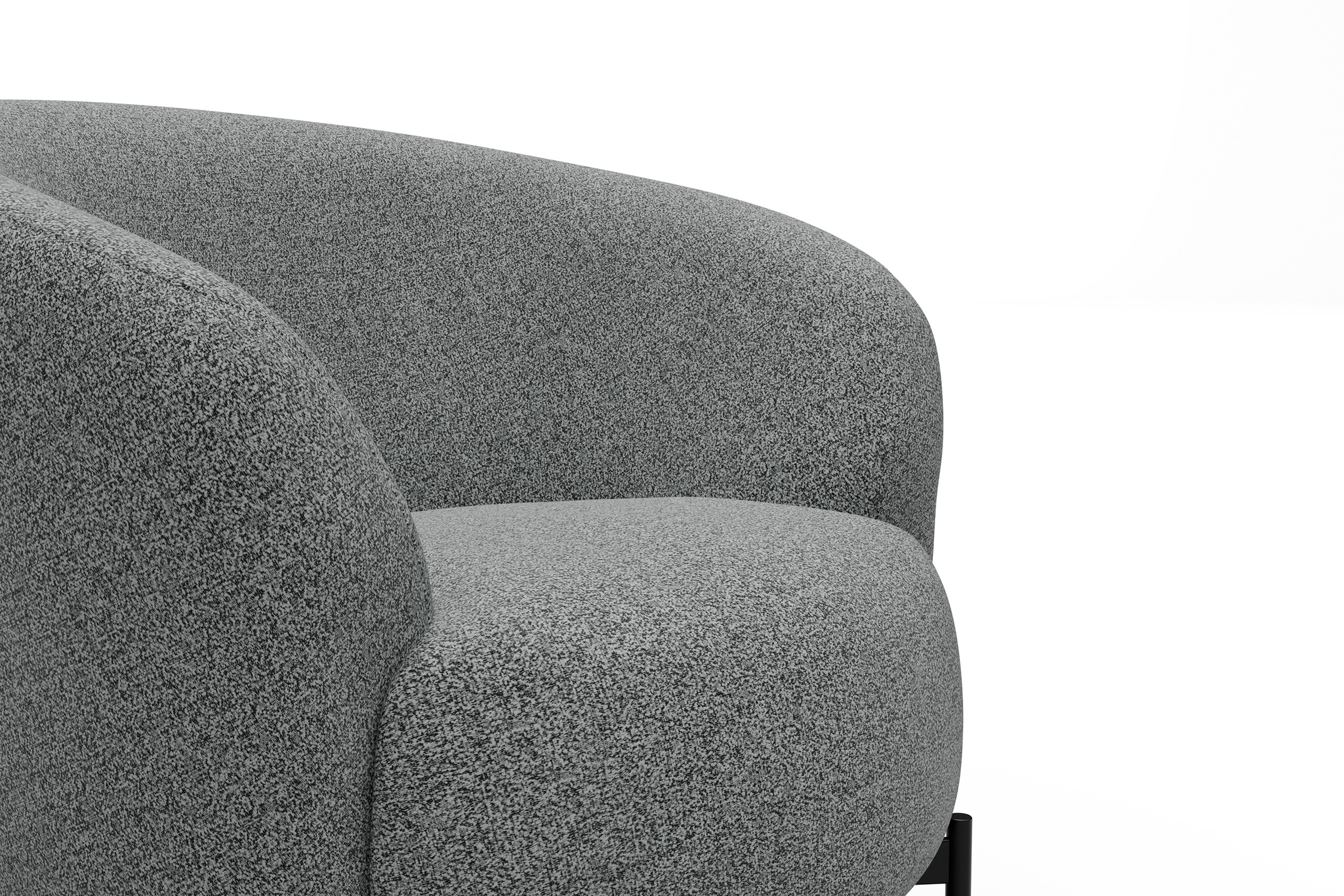Sessel Ronda X-Metallgestell Schwarz Aivi-Gravet-Grey